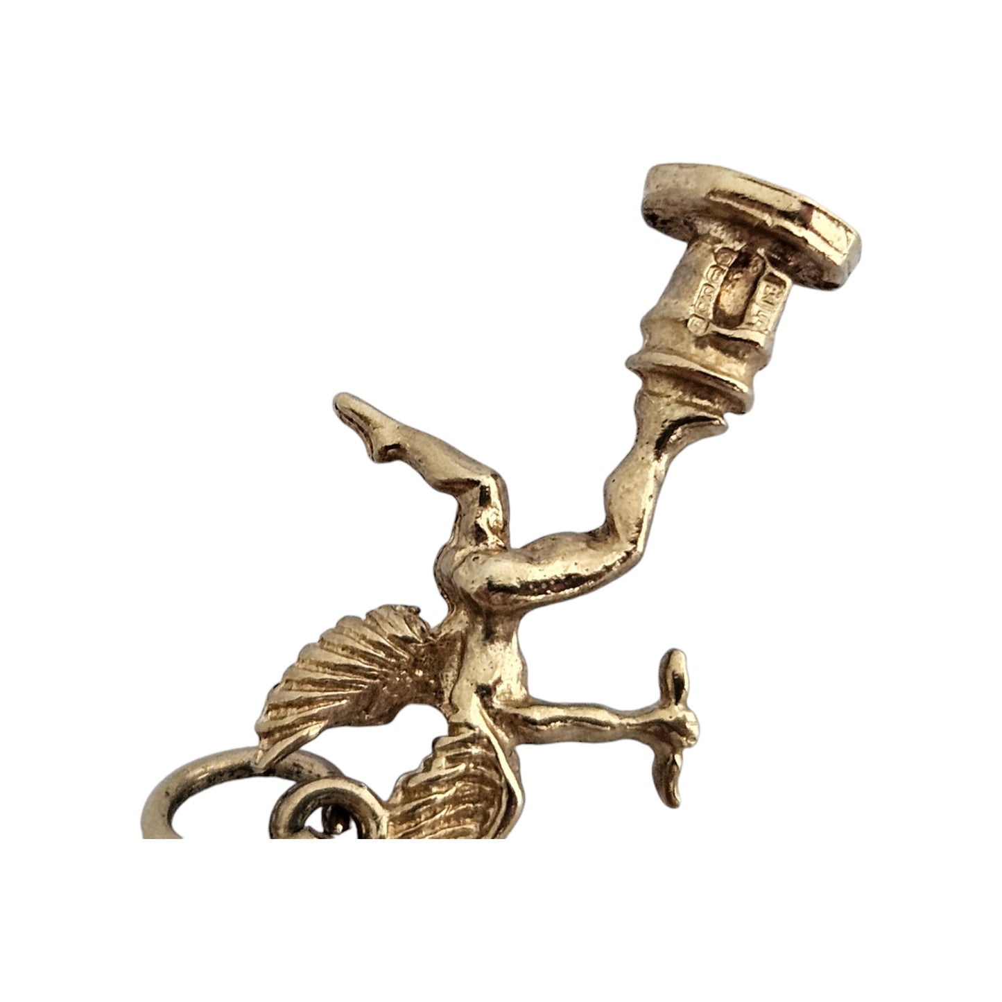 9ct 375 Yellow Gold Eros Charm 1978 L 2.2 cm 1.7 g