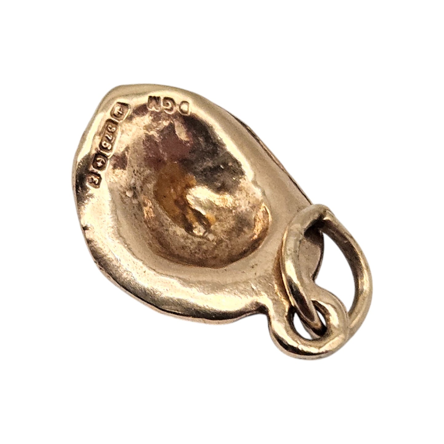 9ct 375 Yellow Gold Explorer Hat Charm 1979 L 1.0 cm 0.8 g.