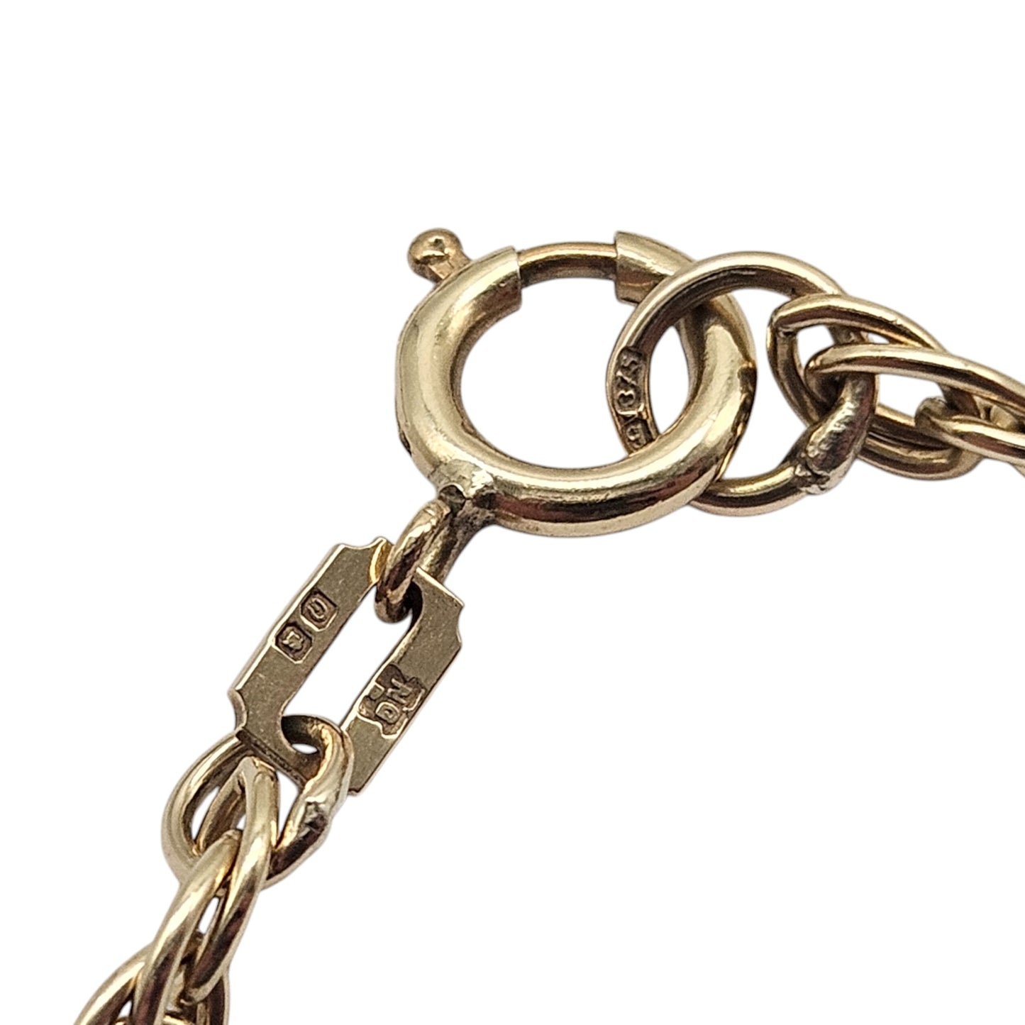 9ct 375 Yellow Gold Fancy Link Chain 1988 L 56.4 cm 11.4 g