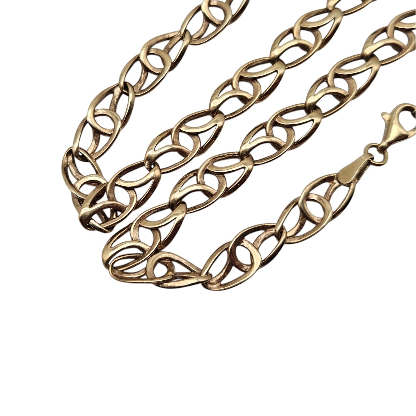 9ct 375 Yellow Gold Fancy Link Necklace L 46.2 cm 14.9 g