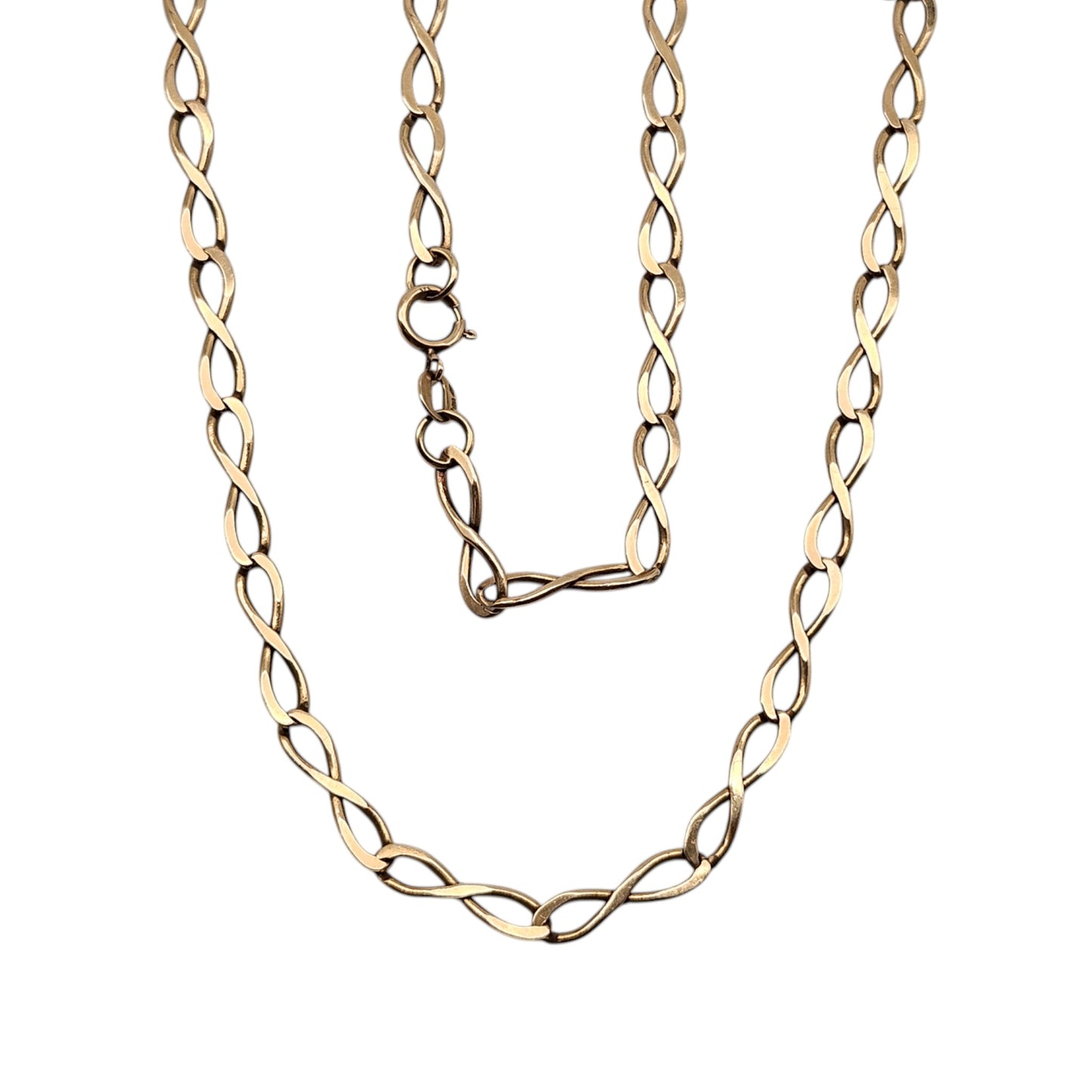9ct 375 Yellow Gold Chain Necklace 1991 L 47.7 cm 7.7 g.