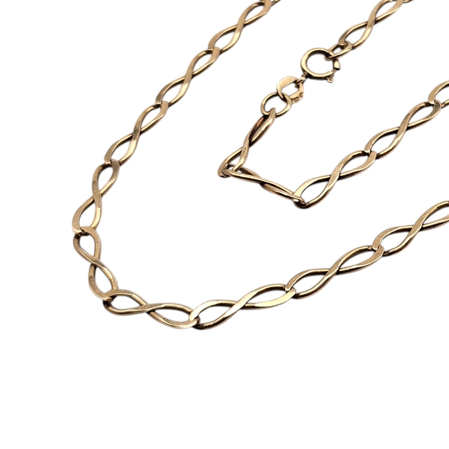 9ct 375 Yellow Gold Chain Necklace 1991 L 47.7 cm 7.7 g.