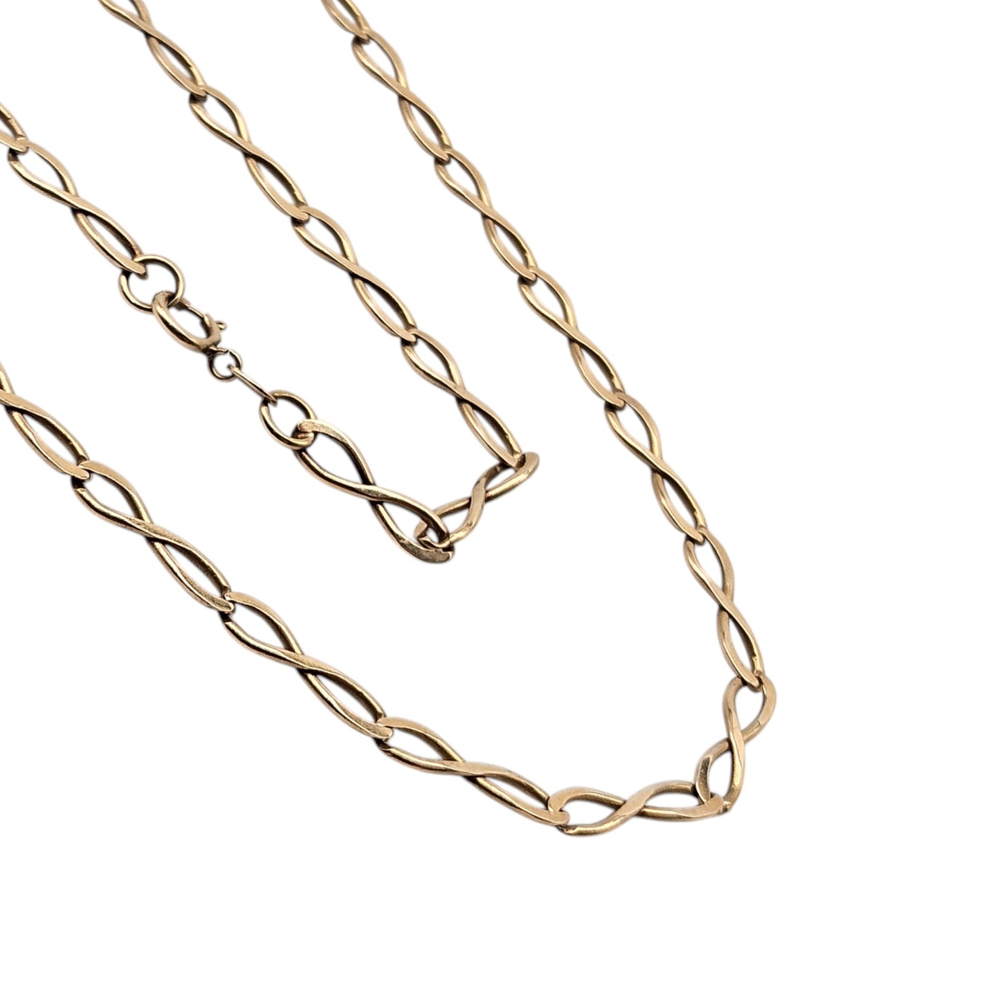 9ct 375 Yellow Gold Chain Necklace 1991 L 47.7 cm 7.7 g.