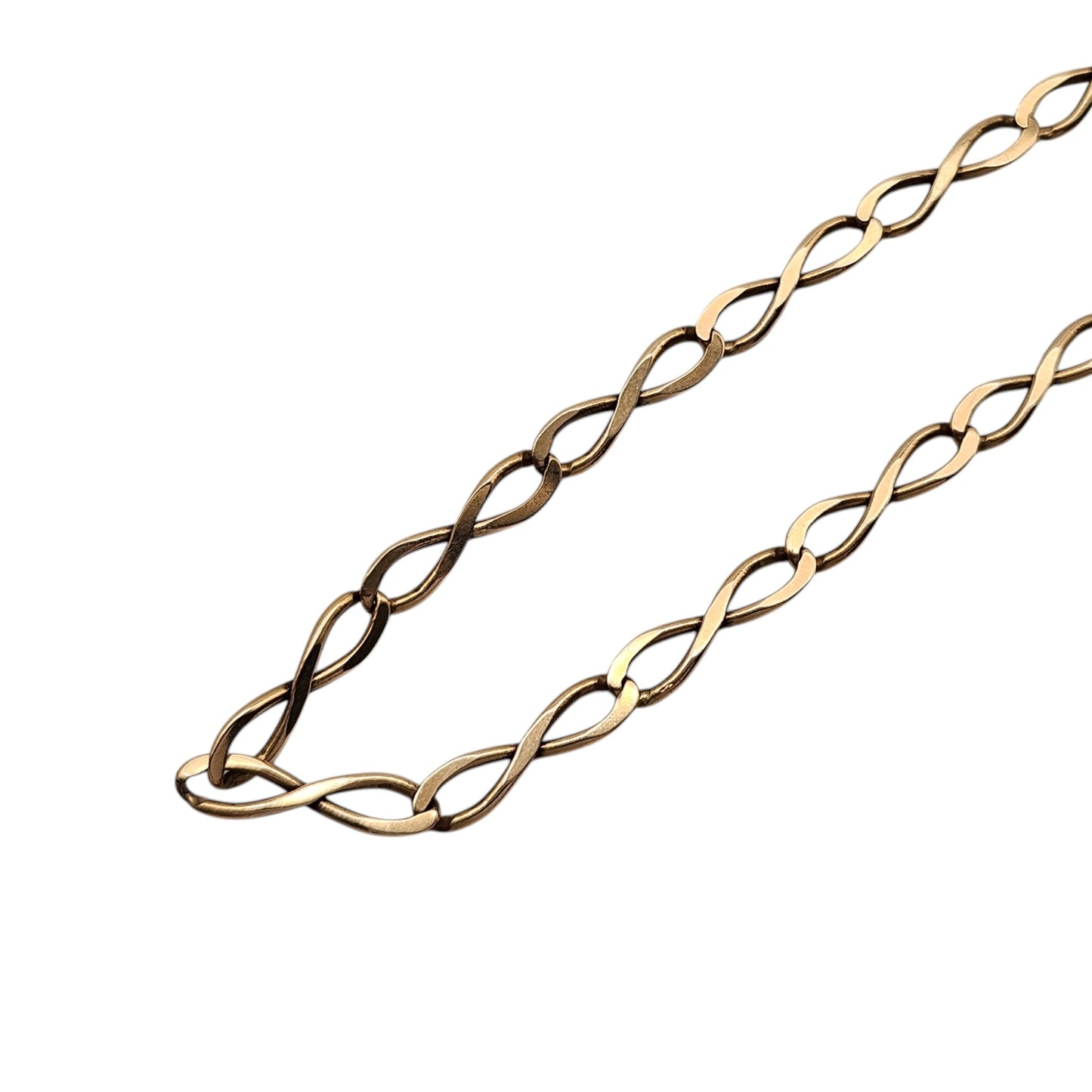 9ct 375 Yellow Gold Chain Necklace 1991 L 47.7 cm 7.7 g.