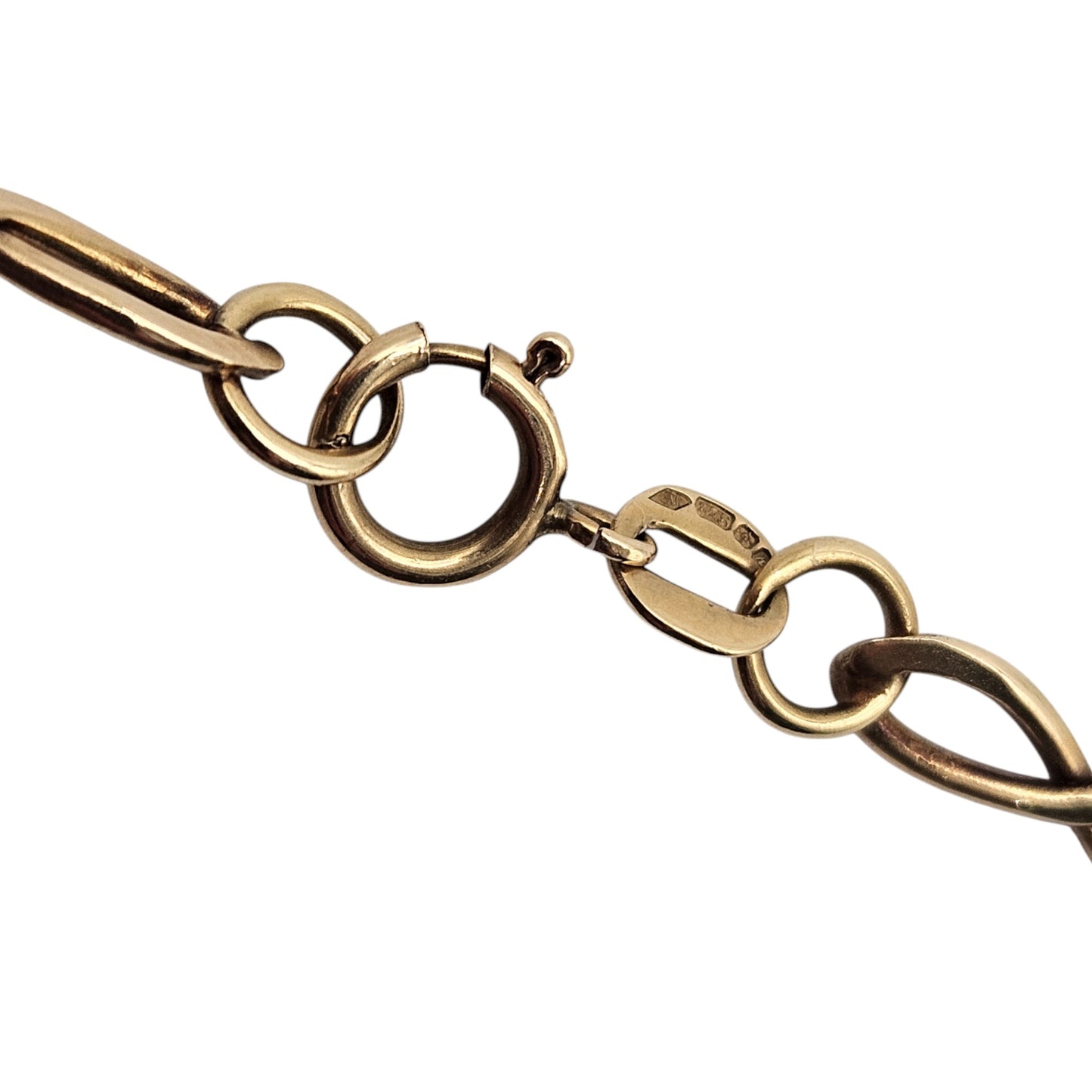 9ct 375 Yellow Gold Chain Necklace 1991 L 47.7 cm 7.7 g.