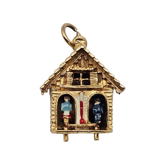 Georg Jensen 9ct 375 Yellow Gold Fine & Wet Articulated Charm 1971 L 2.1 cm 7.3 g