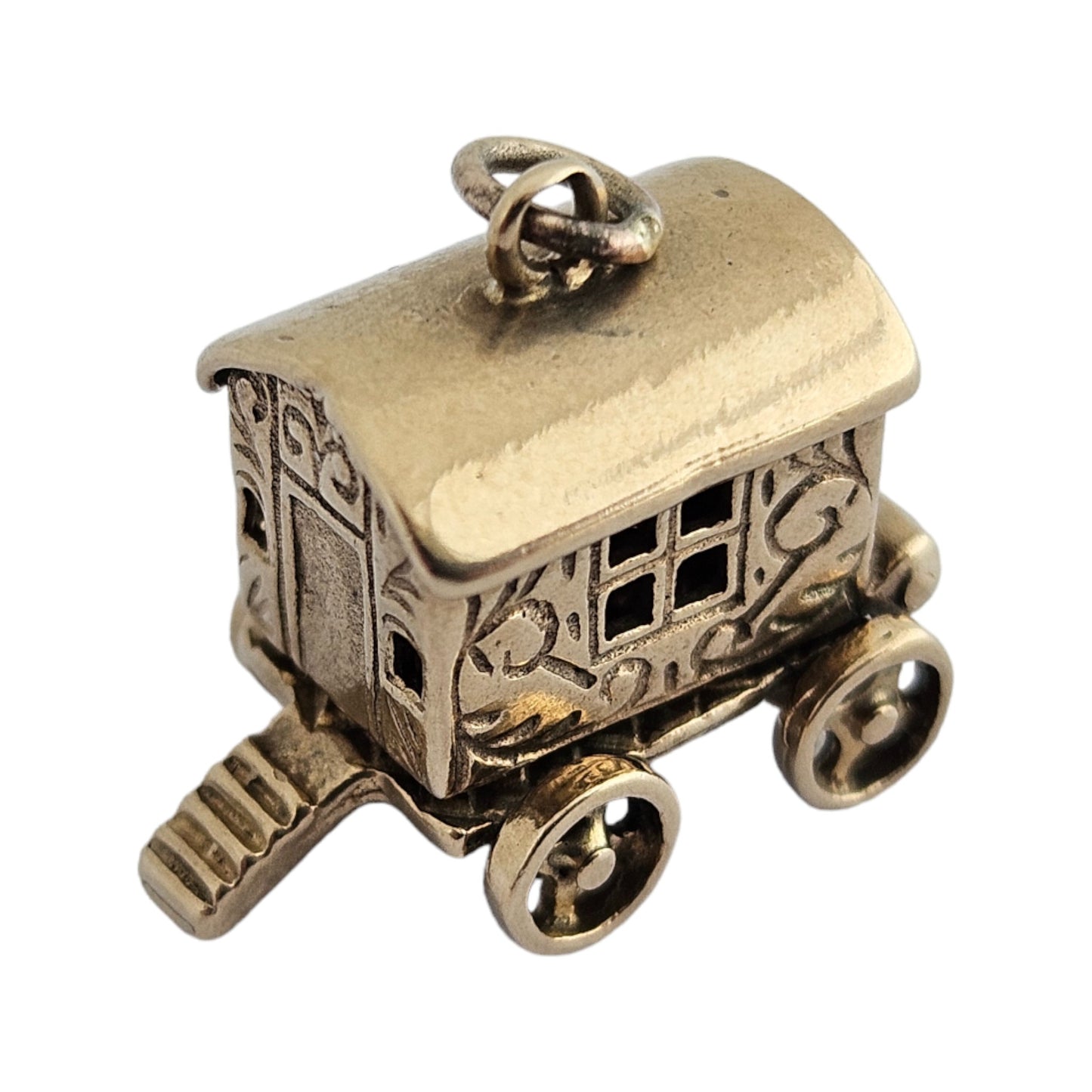 9ct 375 Yellow Gold Fortune Teller Opening Charm 1960 L 1.5 cm 3.3 g