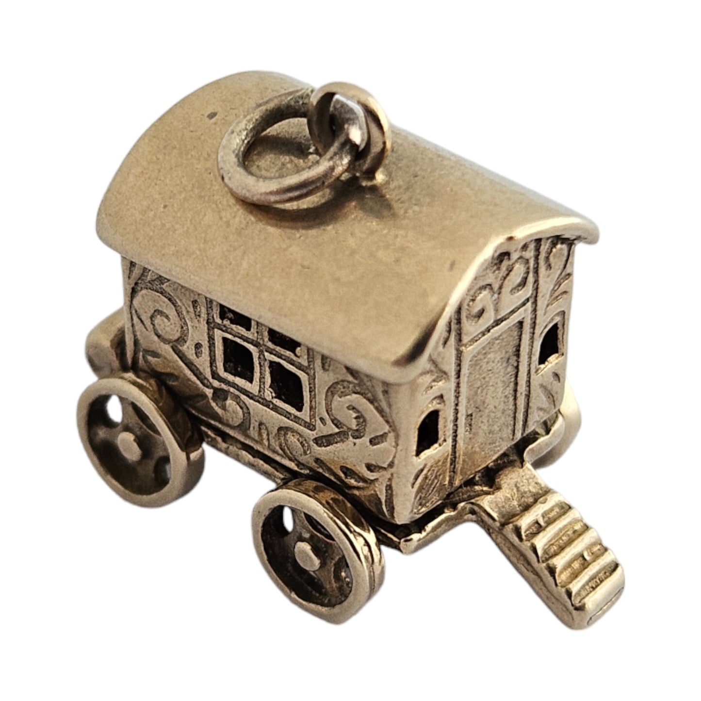 9ct 375 Yellow Gold Fortune Teller Opening Charm 1960 L 1.5 cm 3.3 g