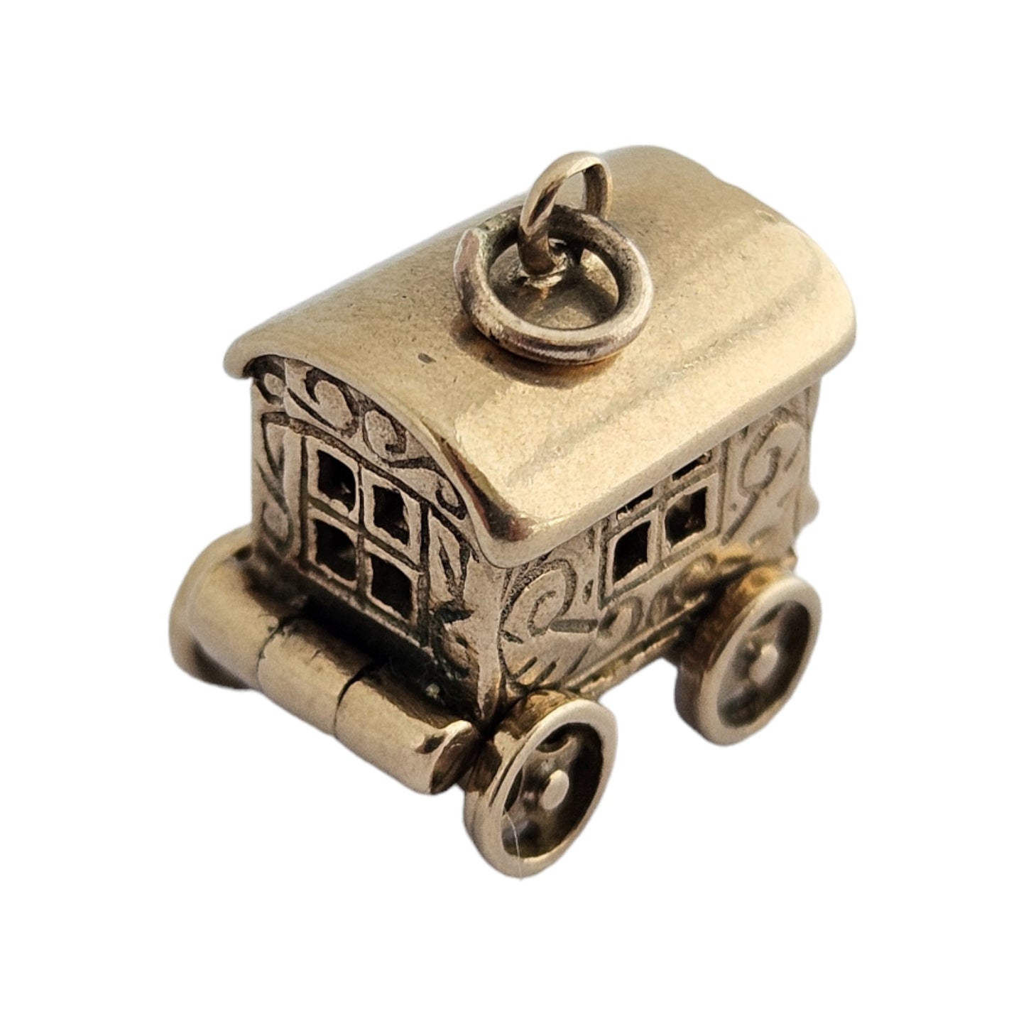 9ct 375 Yellow Gold Fortune Teller Opening Charm 1960 L 1.5 cm 3.3 g