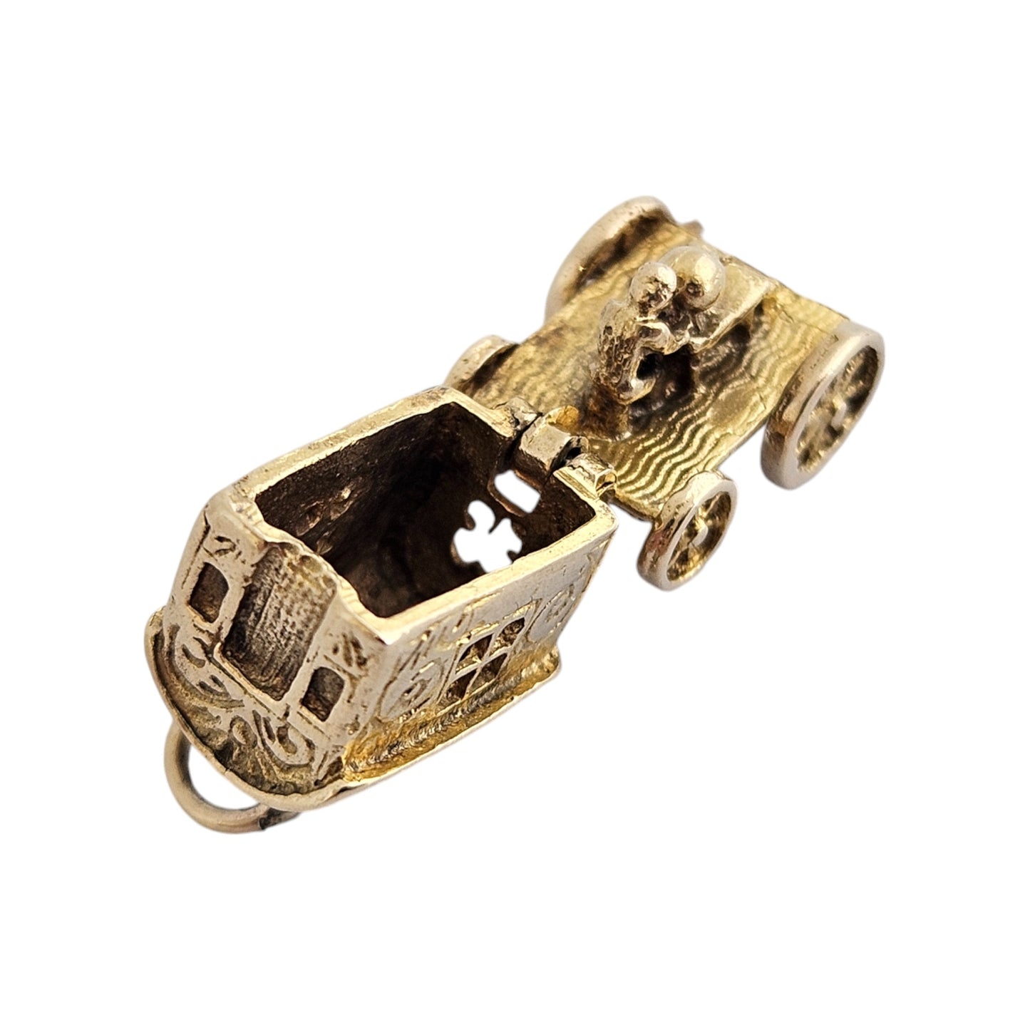 9ct 375 Yellow Gold Fortune Teller Opening Charm c.1956 L 1.1 cm 3.3 g