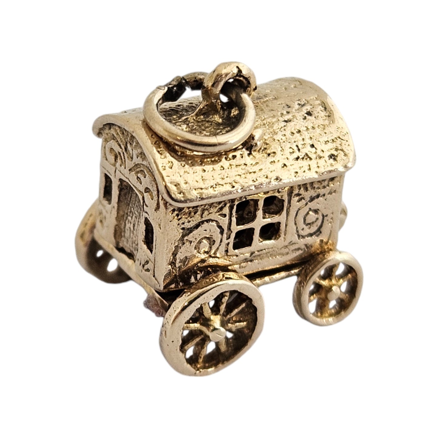 9ct 375 Yellow Gold Fortune Teller Opening Charm c.1956 L 1.1 cm 3.3 g
