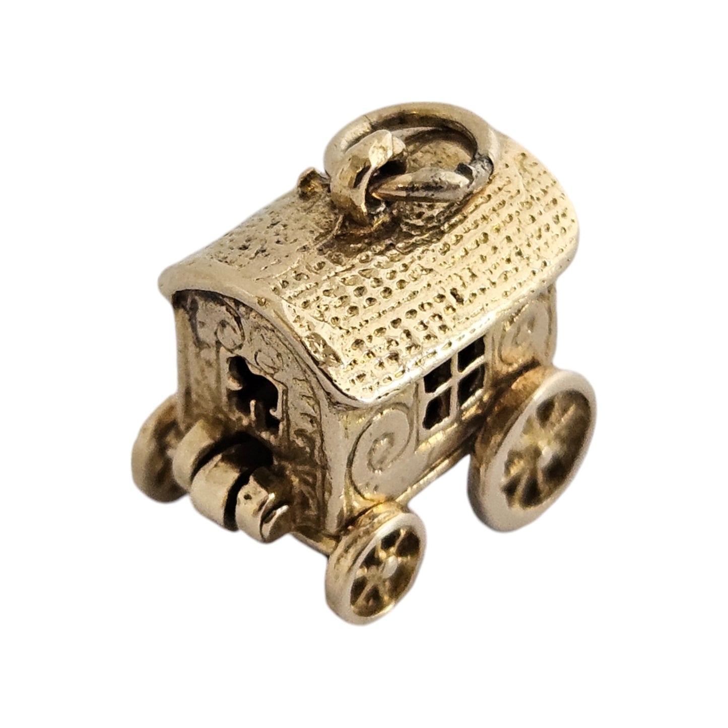 9ct 375 Yellow Gold Fortune Teller Opening Charm c.1956 L 1.1 cm 3.3 g
