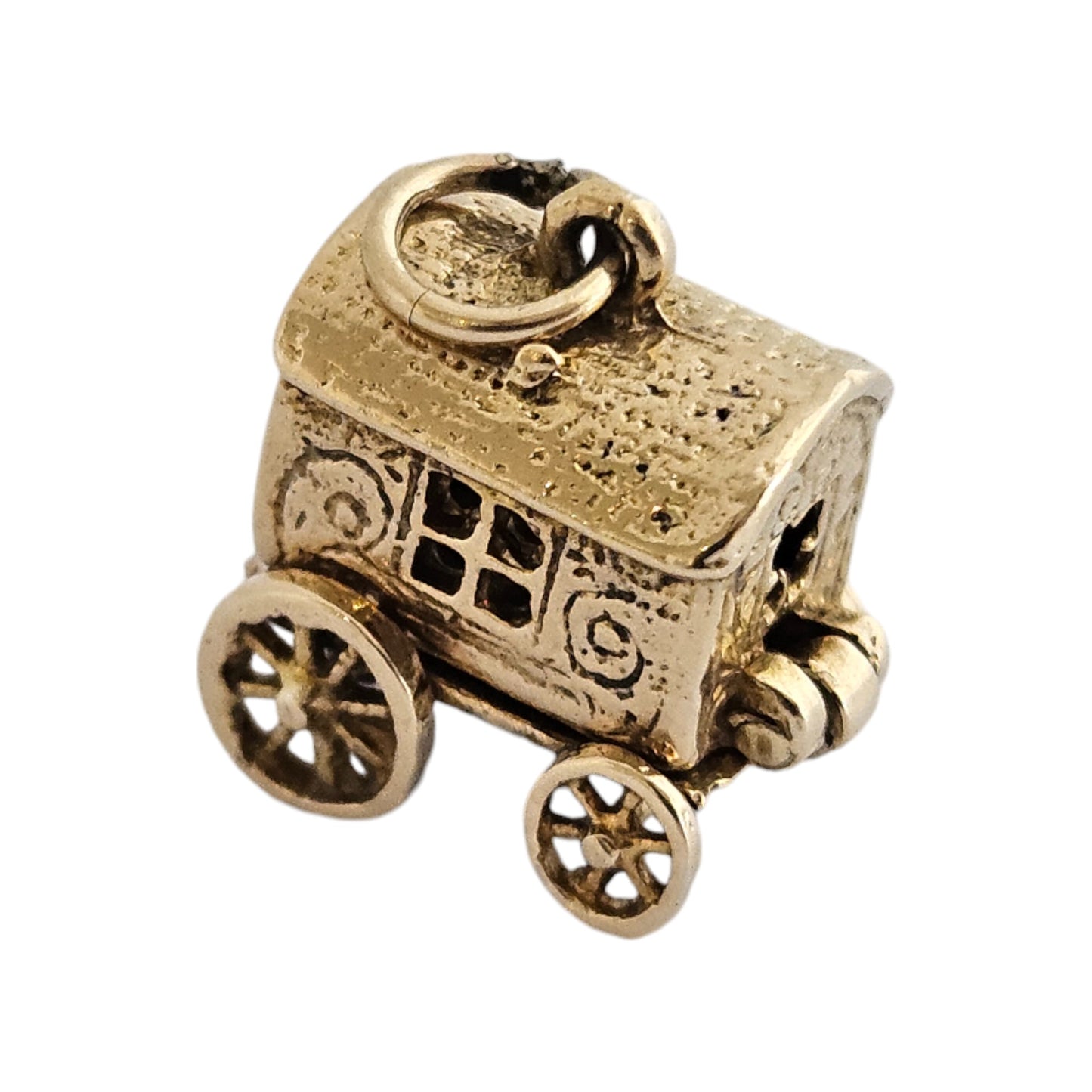 9ct 375 Yellow Gold Fortune Teller Opening Charm c.1956 L 1.1 cm 3.3 g