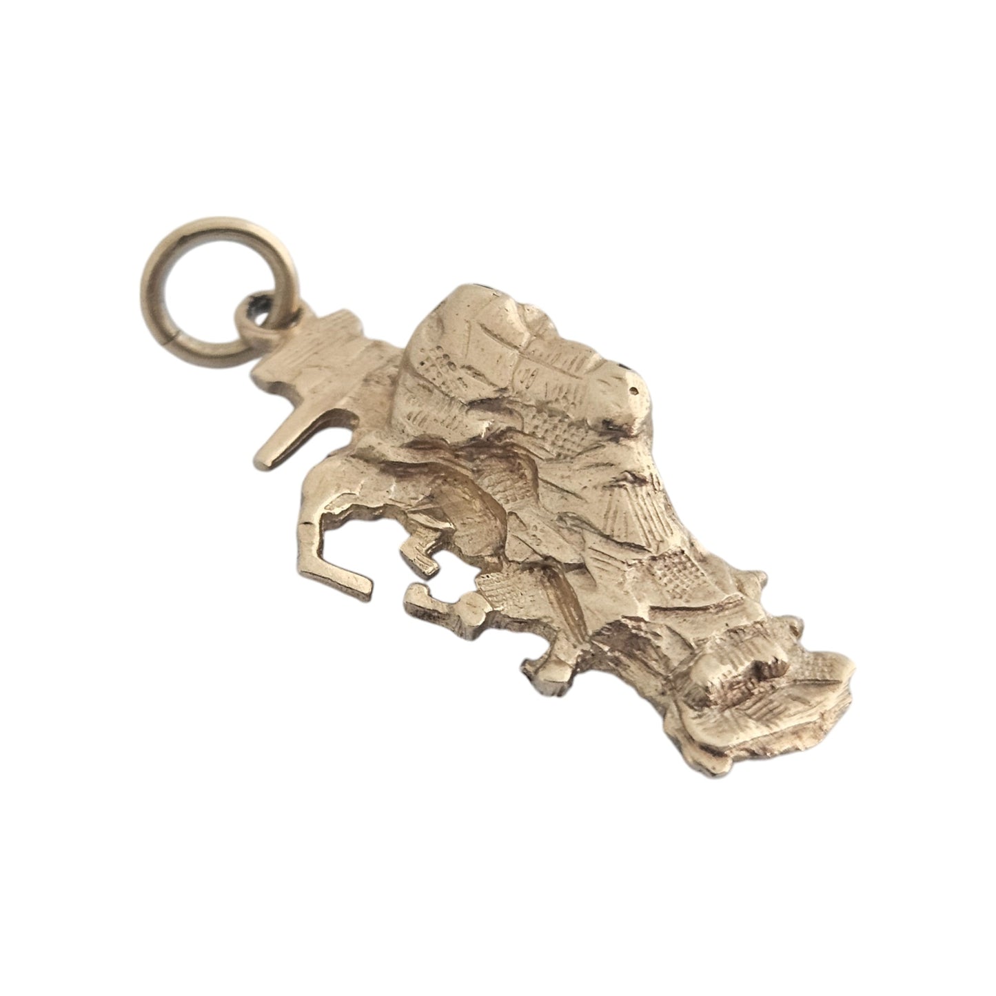9ct 375 Yellow Gold Gibraltar Charm 1972 L 2.4 cm 3.1 g