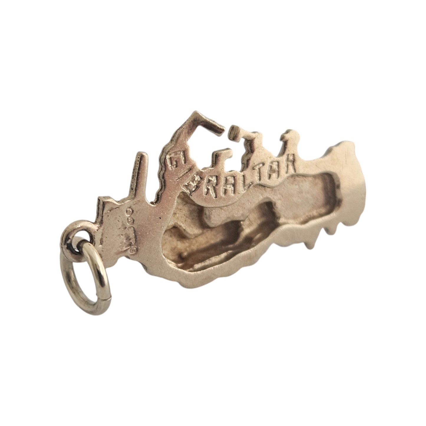 9ct 375 Yellow Gold Gibraltar Charm 1972 L 2.4 cm 3.1 g