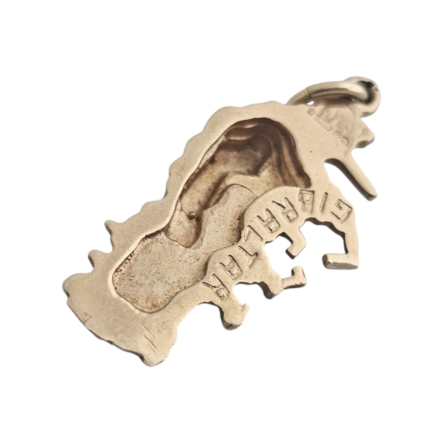 9ct 375 Yellow Gold Gibraltar Charm 1972 L 2.4 cm 3.1 g