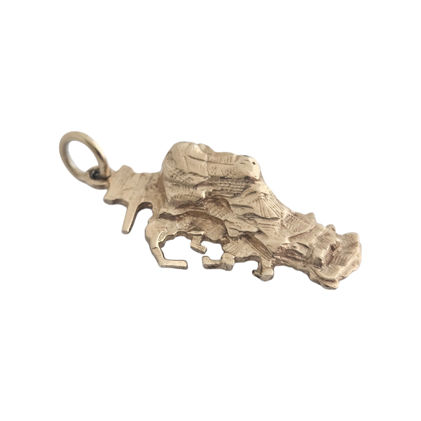 9ct 375 Yellow Gold Gibraltar Charm 1972 L 2.4 cm 3.1 g