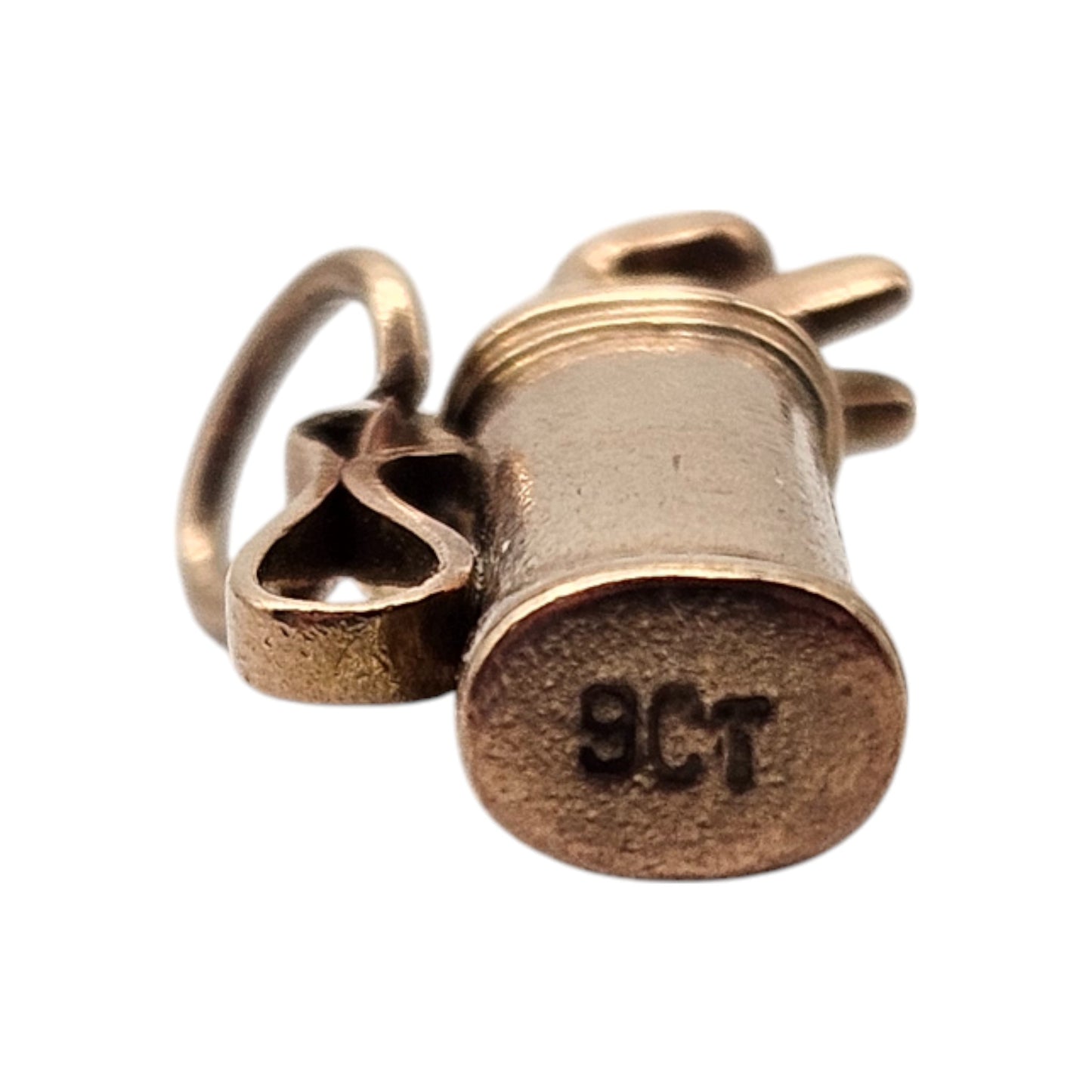 9ct Yellow Gold Golf Bag Charm L 2.0 cm 2.3 g.
