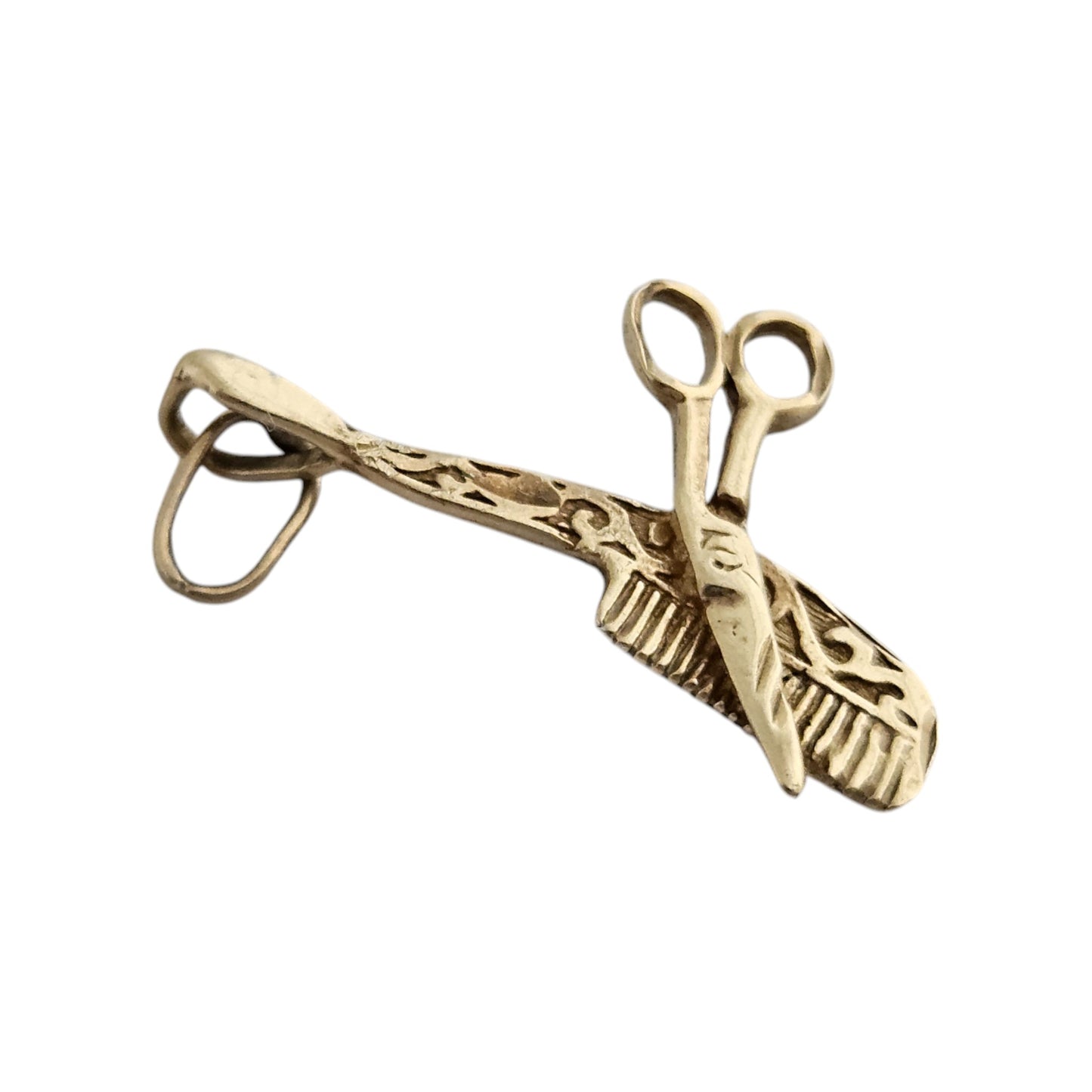 9ct 375 Yellow Gold Grooming Tools L 2.1 cm 0.7 g.
