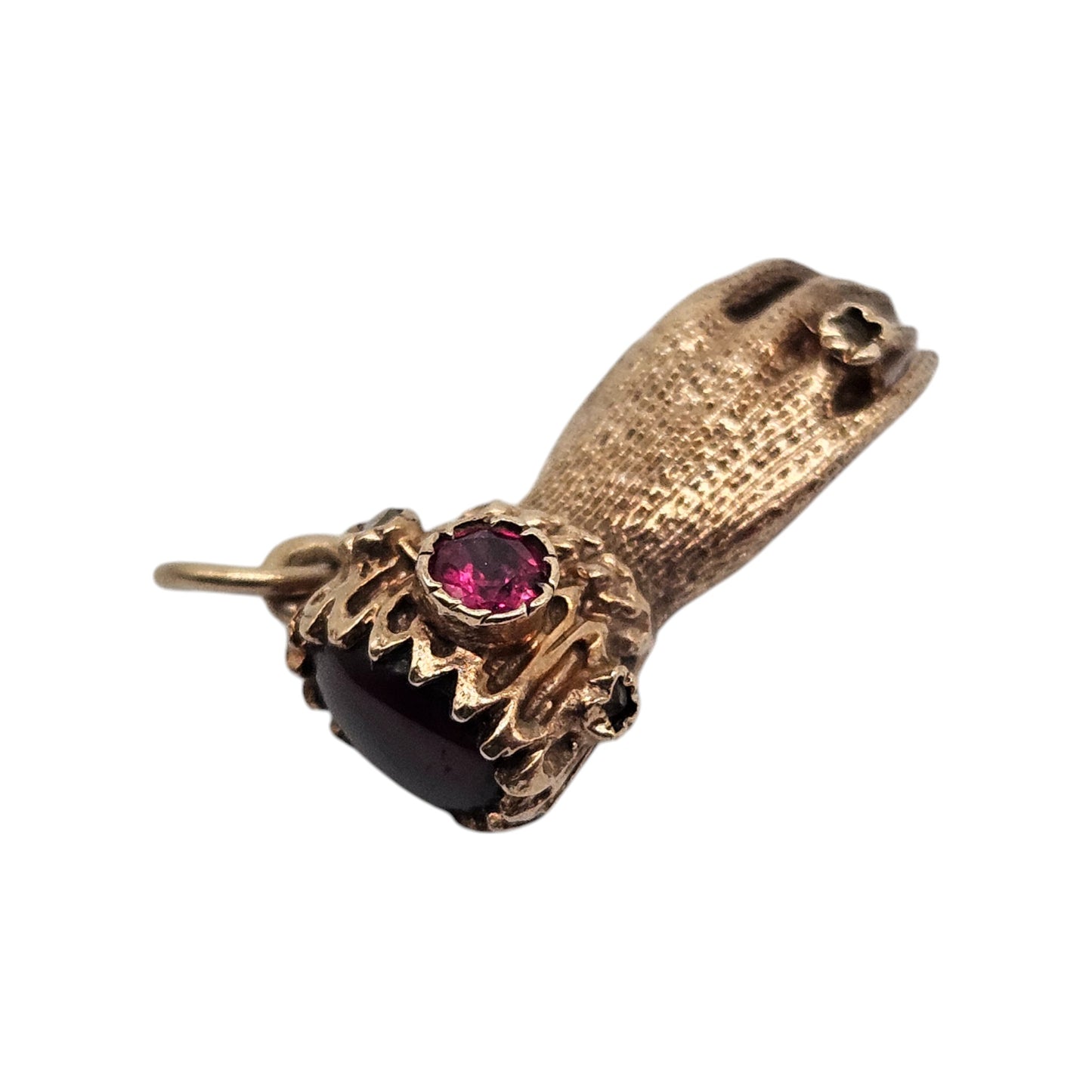 Rare 9ct 375 Yellow Gold Hand Charm 1974 L 2.1 cm 2.9 g.