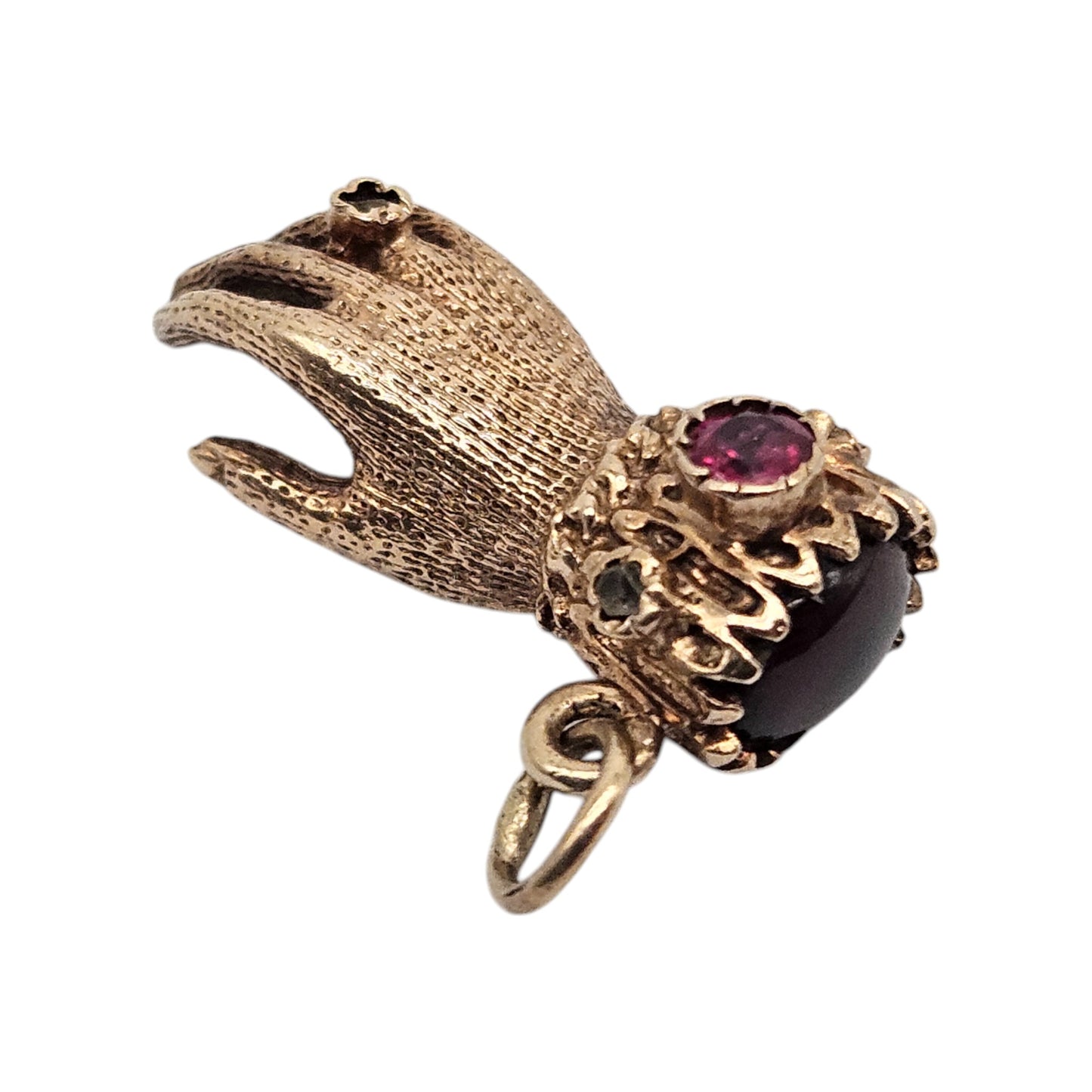 Rare 9ct 375 Yellow Gold Hand Charm 1974 L 2.1 cm 2.9 g.