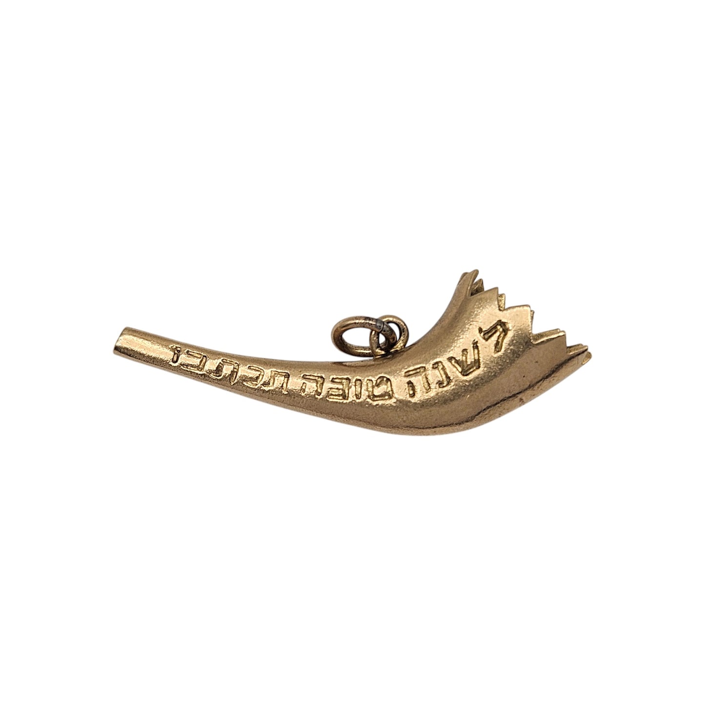 9ct 375 Yellow Gold Happy New Year Charm c.1960 L 4.1 cm 6.7 g.