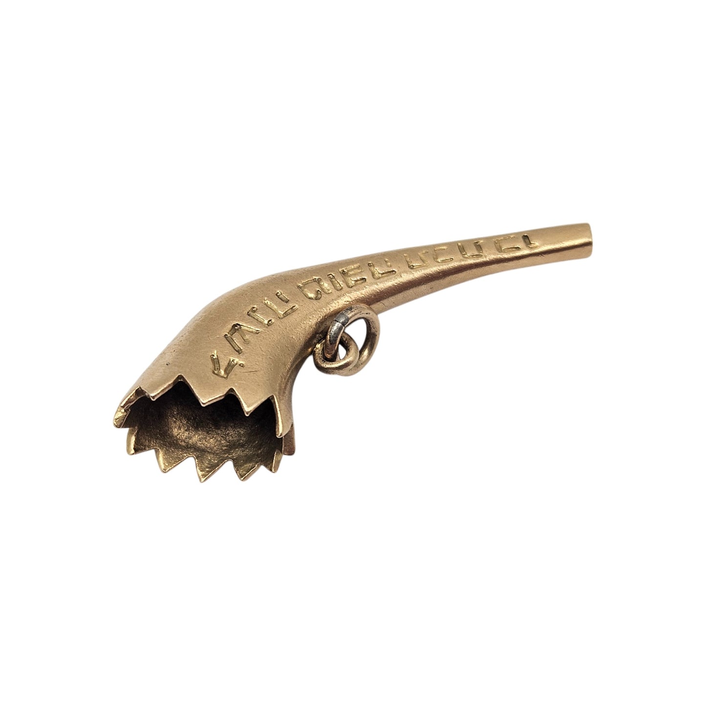 9ct 375 Yellow Gold Happy New Year Charm c.1960 L 4.1 cm 6.7 g.