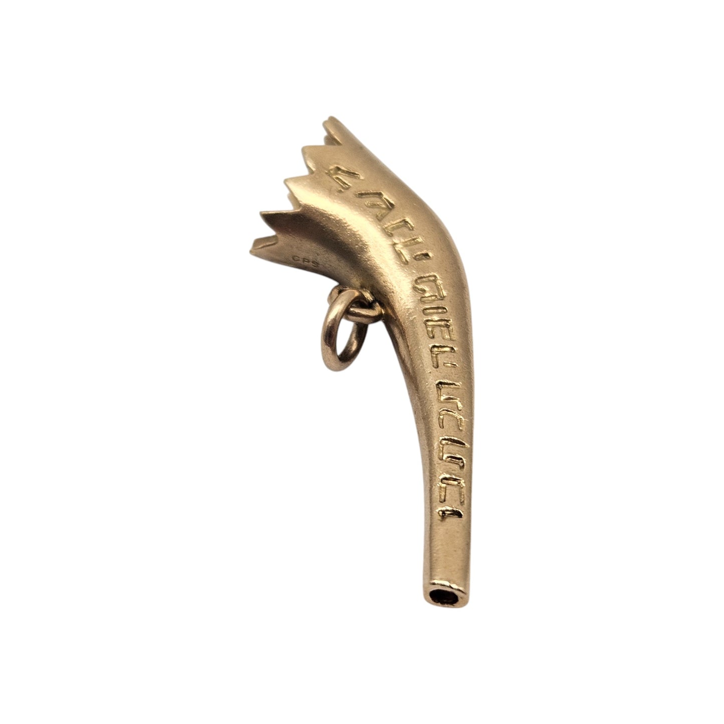 9ct 375 Yellow Gold Happy New Year Charm c.1960 L 4.1 cm 6.7 g.