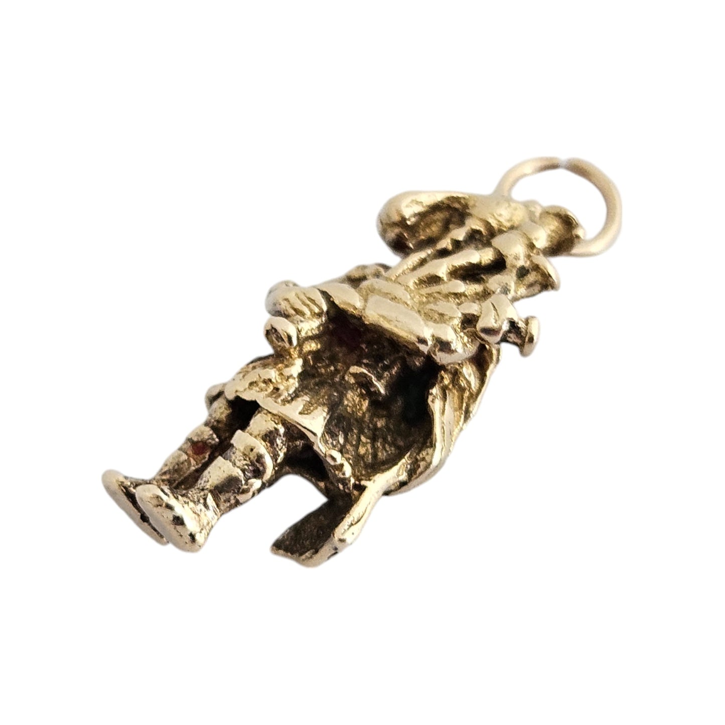 9ct 375 Yellow Gold Highland Bagpiper Charm 1957 L 1.9 cm 2.8 g