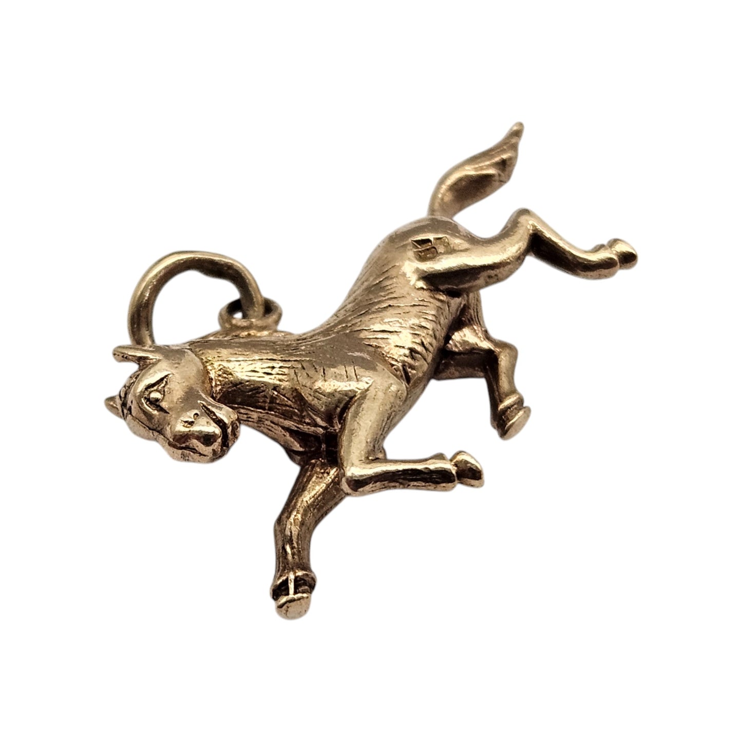 9ct 375 Yellow Gold Horse Charm 1961 L 2.2 cm 2.7 g.