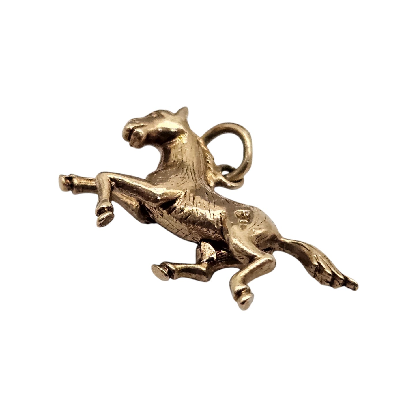 9ct 375 Yellow Gold Horse Charm 1961 L 2.2 cm 2.7 g.