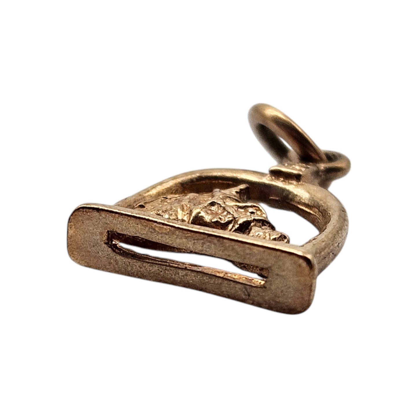 9ct 375 Yellow Gold Horse's Head Charm 1967 L 1.1 cm 1.1 g.