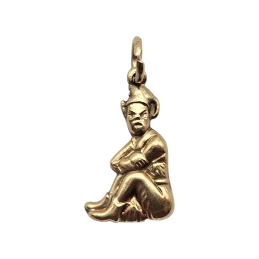 9ct Yellow Gold Imp or Pixie Charm c.1960's L 1.7 cm 0.8 g.