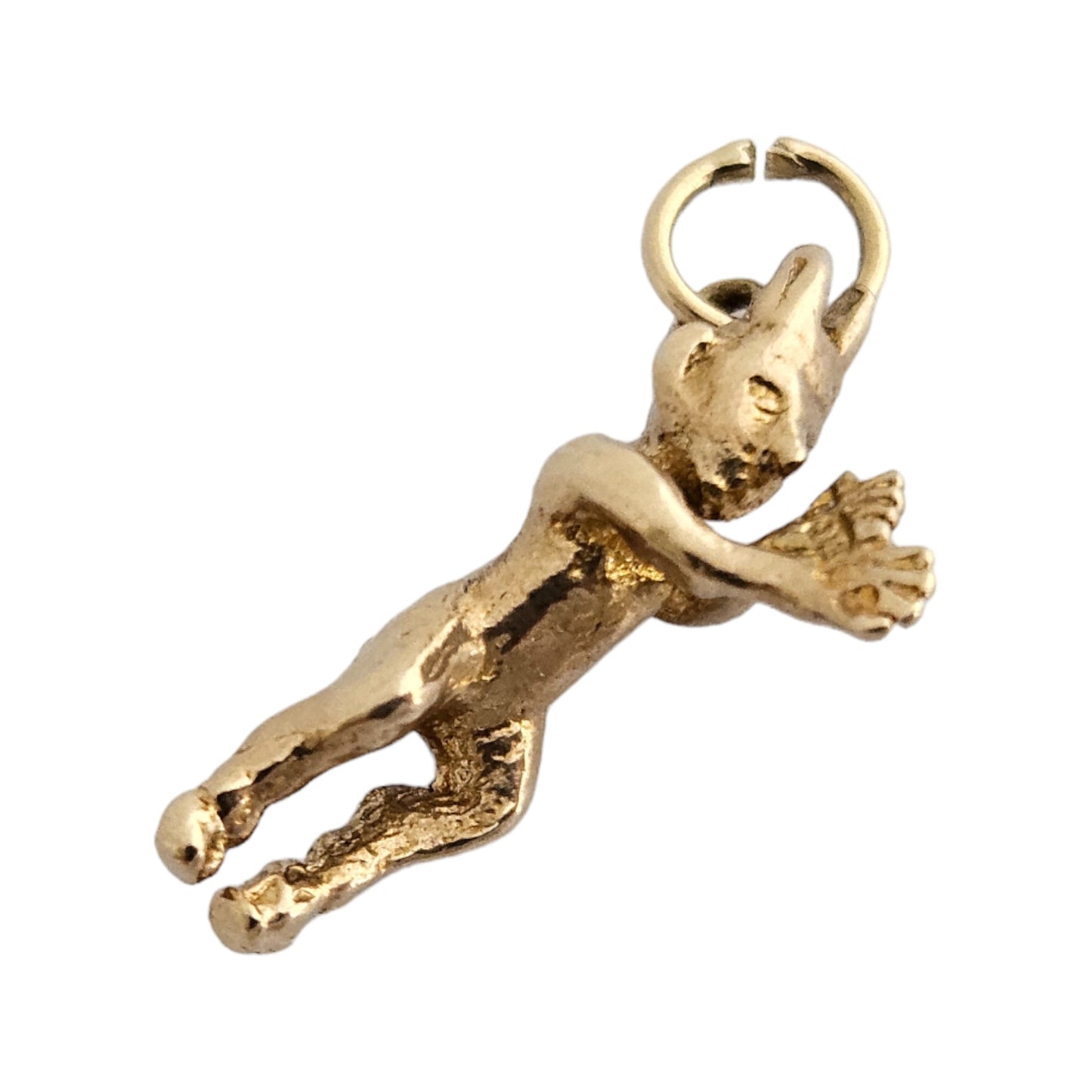 9ct 375 Yellow Gold Imp Pixie Charm 1971 L 1.7 cm 1.2 g