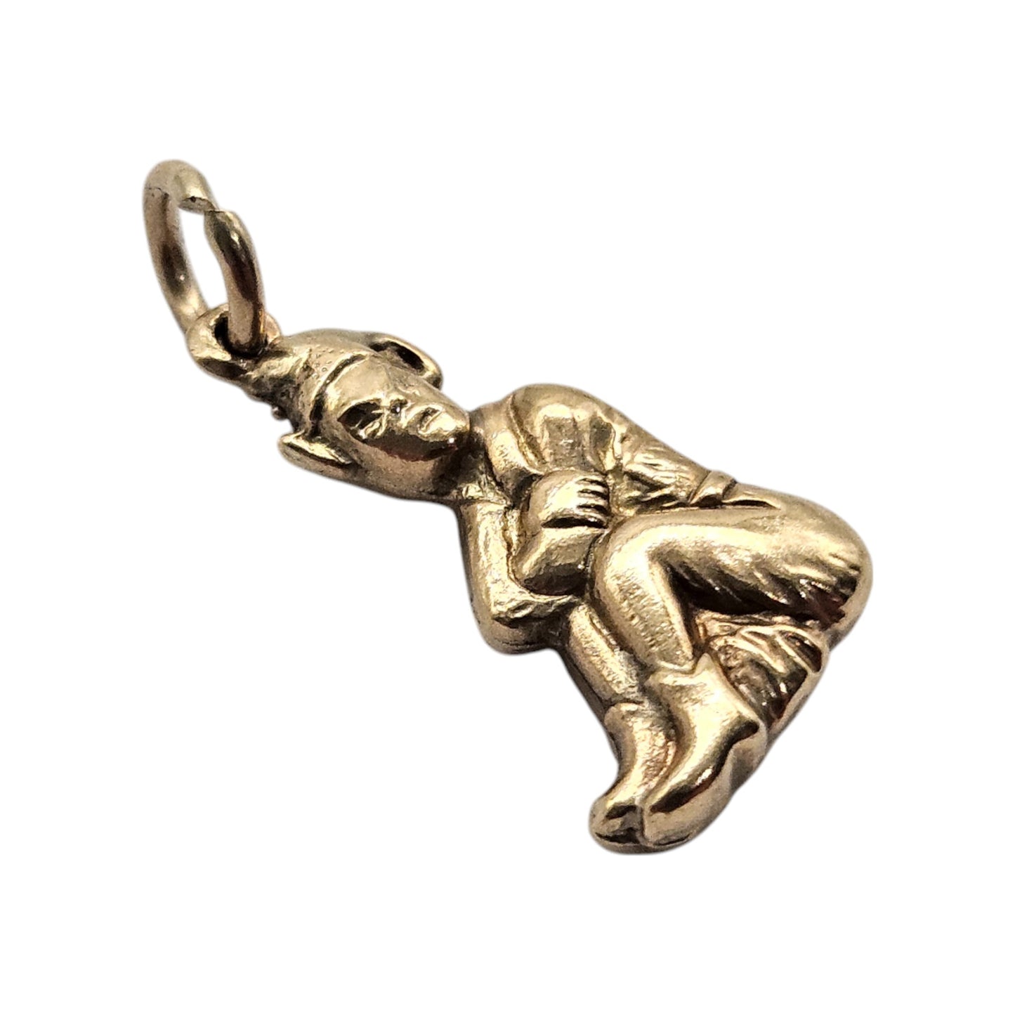 9ct Yellow Gold Imp or Pixie Charm c.1960's L 1.7 cm 0.8 g.