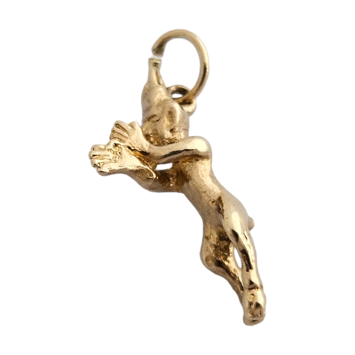 9ct 375 Yellow Gold Imp Pixie Charm 1971 L 1.7 cm 1.2 g