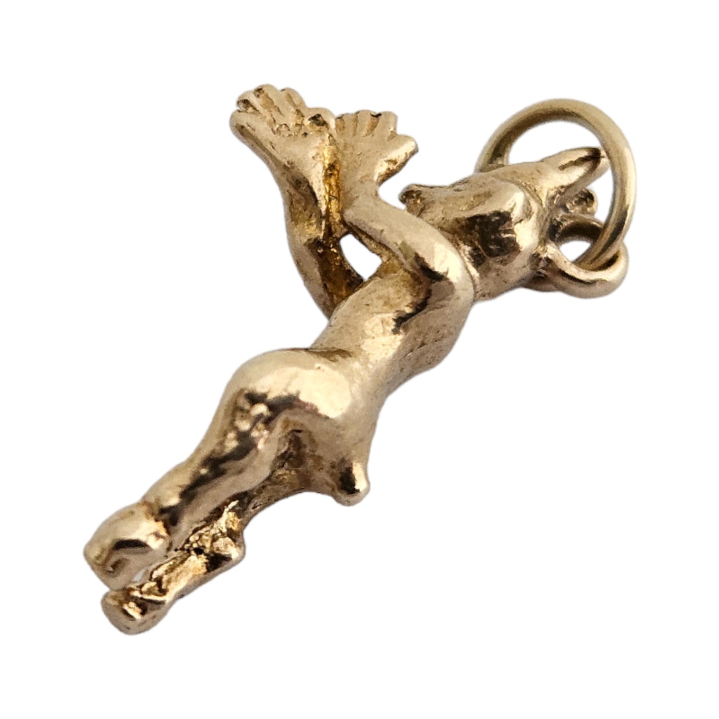 9ct 375 Yellow Gold Imp Pixie Charm 1971 L 1.7 cm 1.2 g