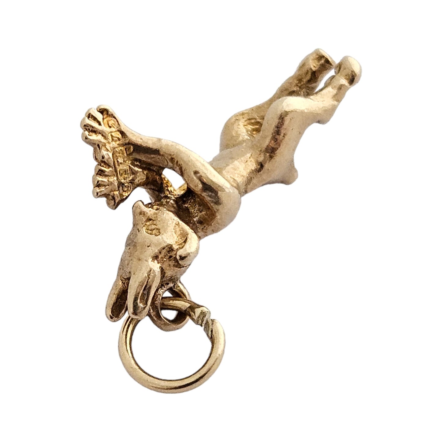 9ct 375 Yellow Gold Imp Pixie Charm 1971 L 1.7 cm 1.2 g