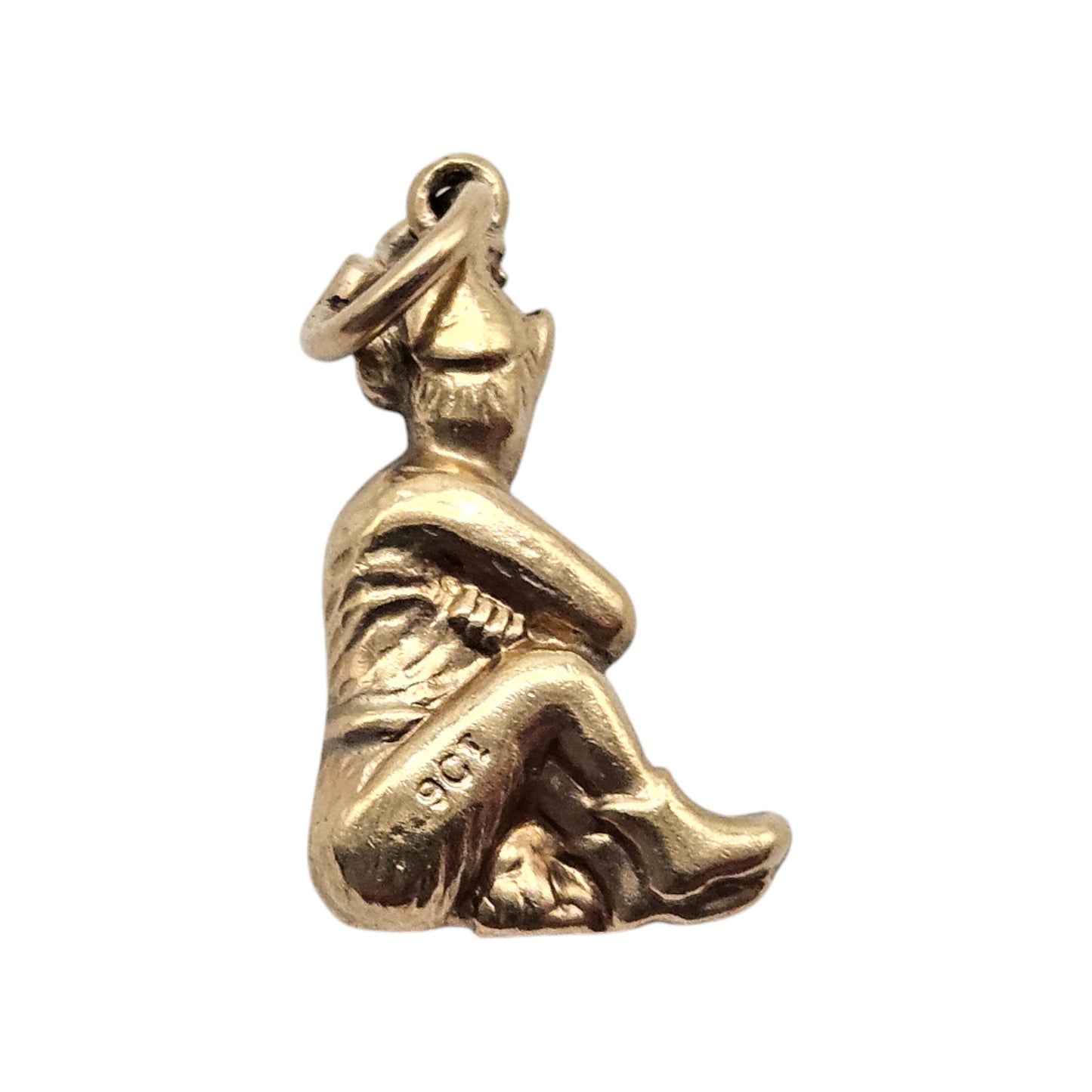 9ct Yellow Gold Imp or Pixie Charm c.1960's L 1.7 cm 0.8 g.