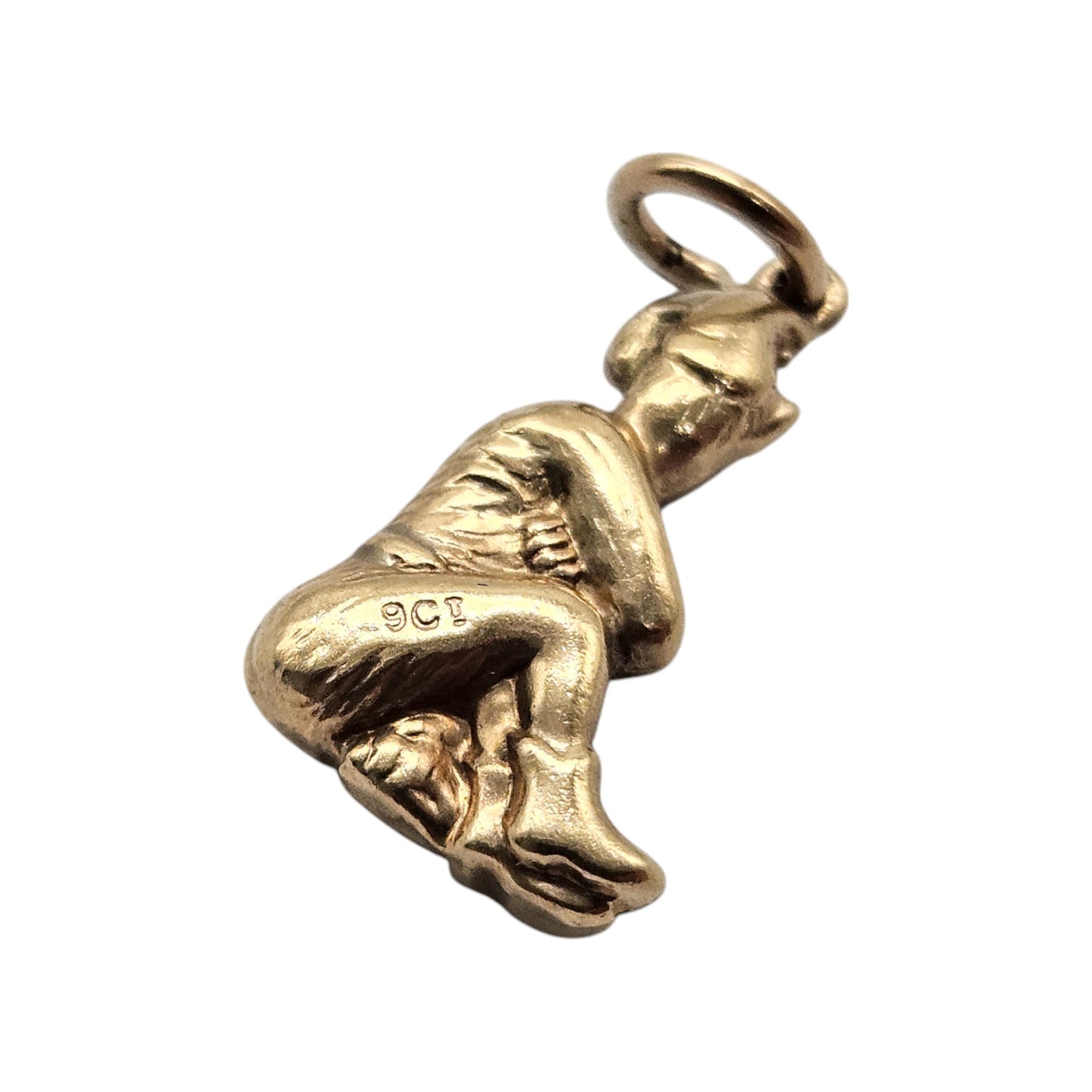 9ct Yellow Gold Imp or Pixie Charm c.1960's L 1.7 cm 0.8 g.