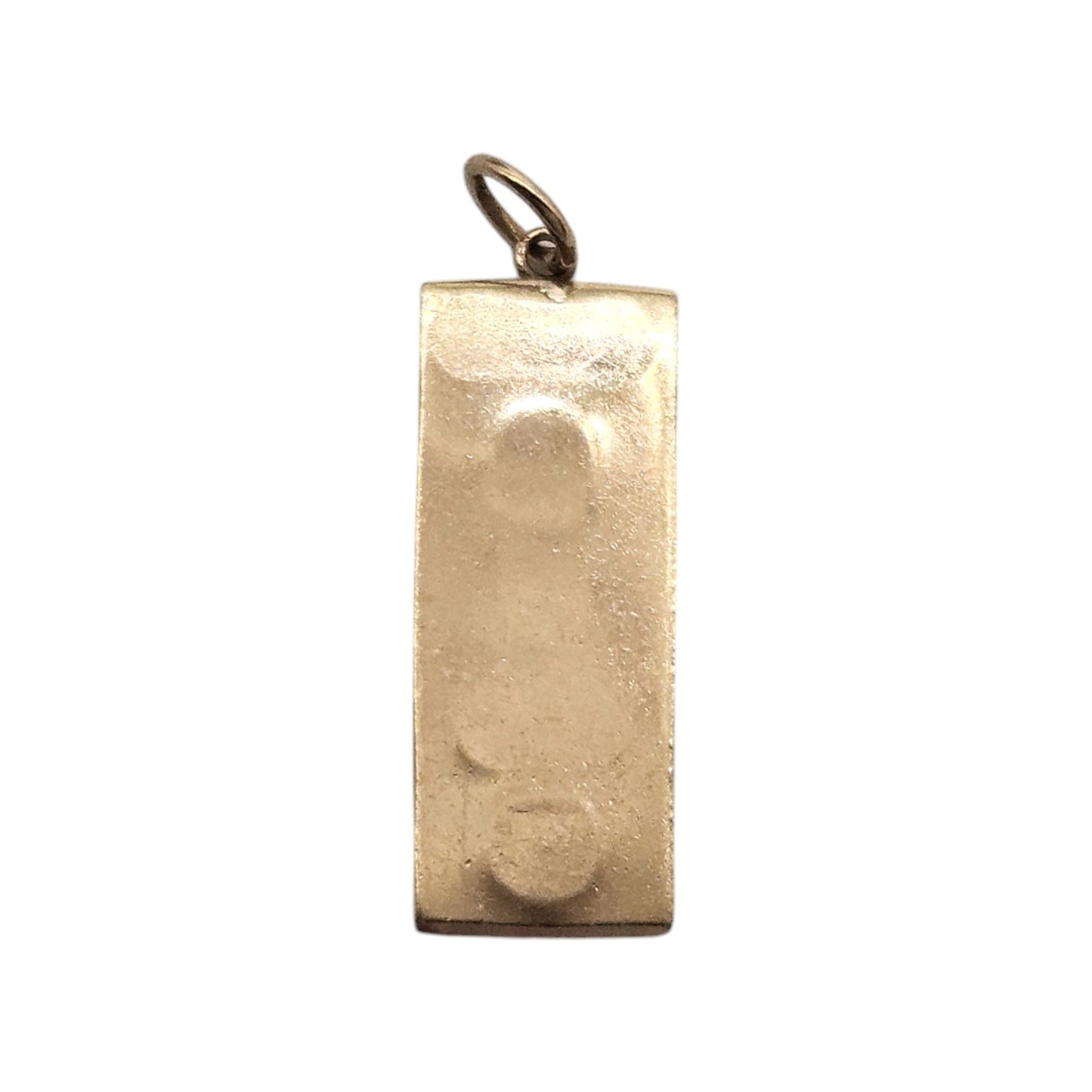 9ct 375 Yellow Gold Ingot Charm 1985 L 2.2 cm 1.9 g.