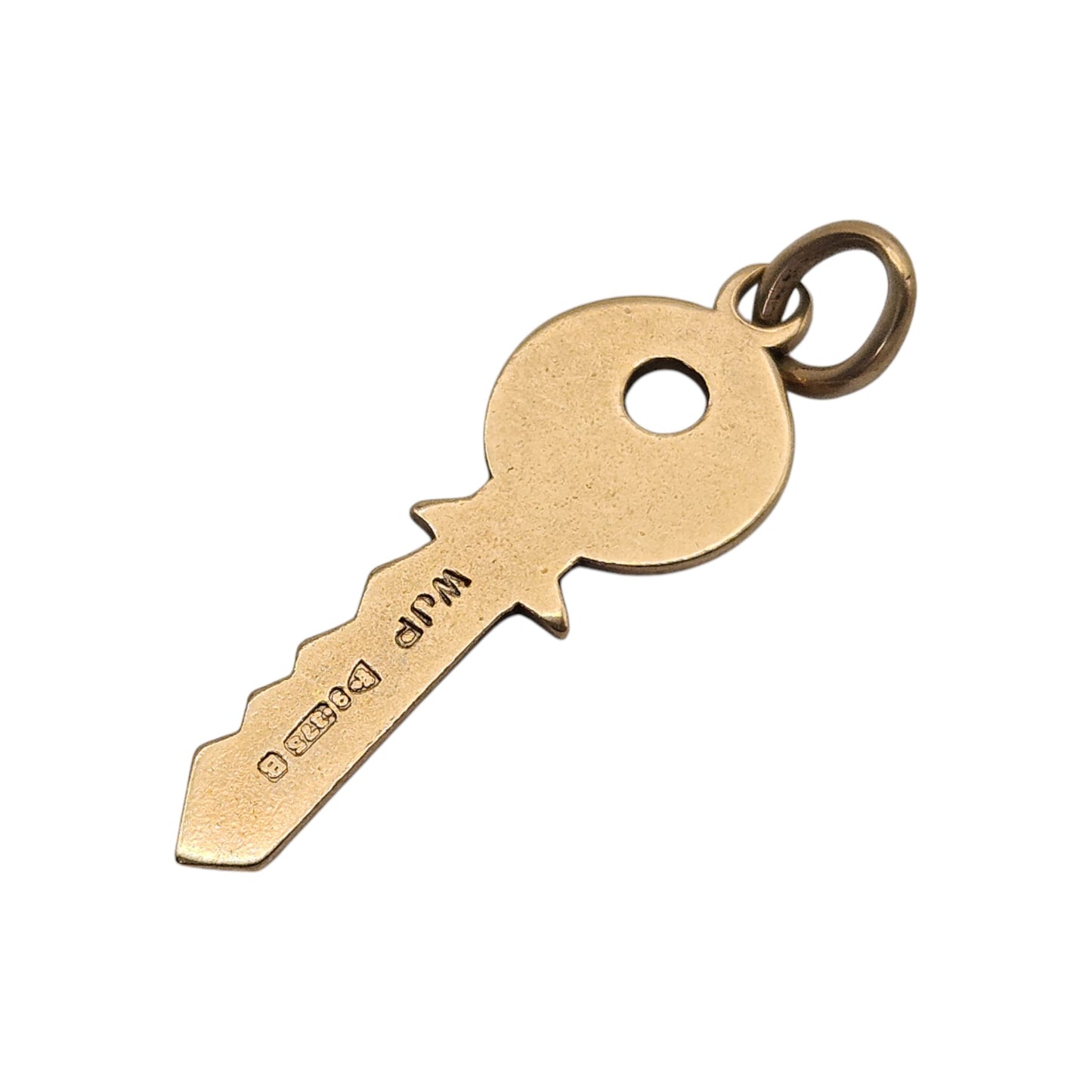 Chester 9ct 375 Yellow Gold Key Charm 1952 L 2.2 cm 1.0 g.
