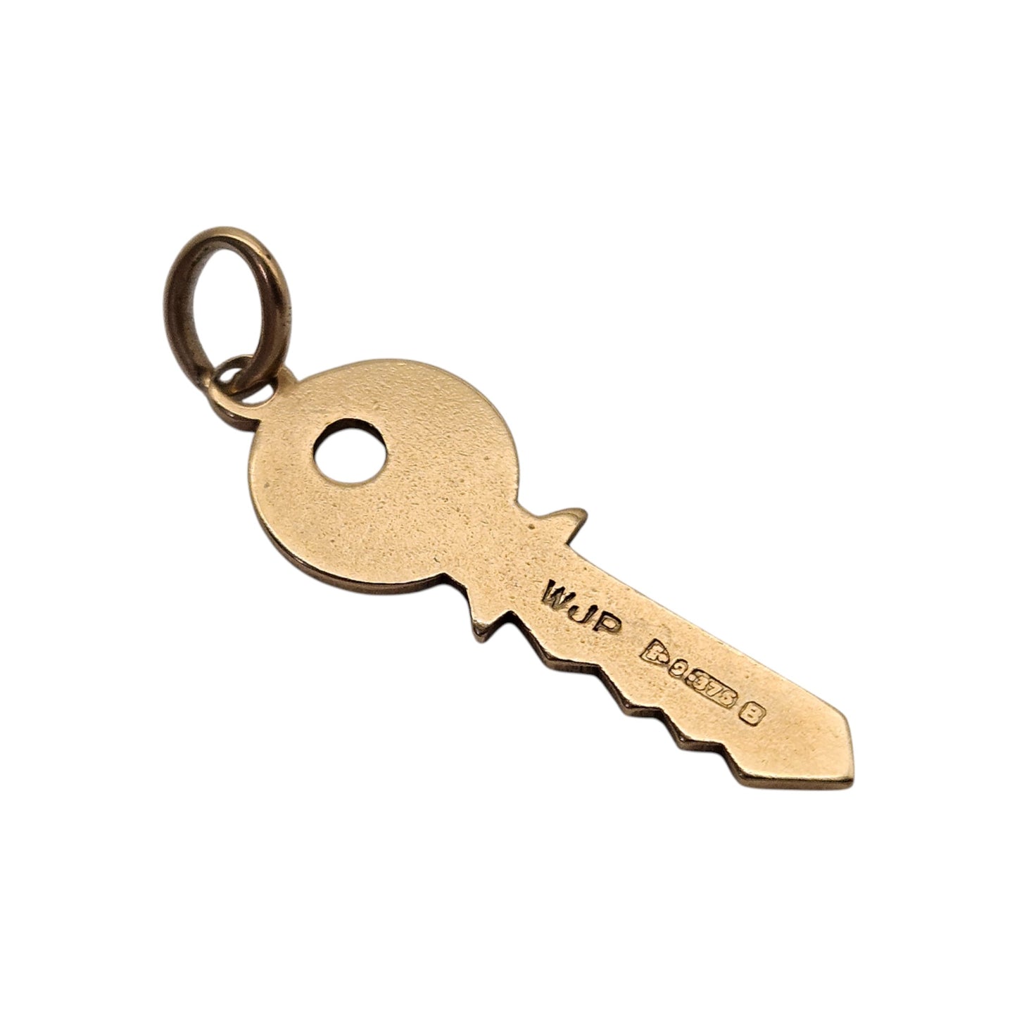 Chester 9ct 375 Yellow Gold Key Charm 1952 L 2.2 cm 1.0 g.