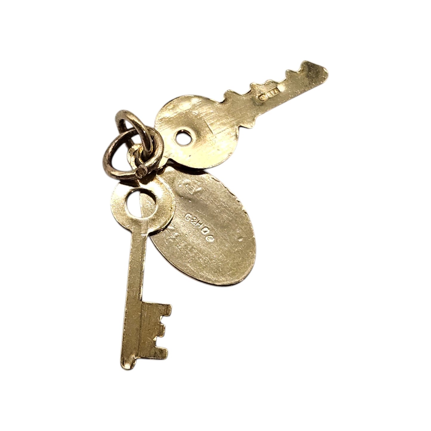 9ct 375 Yellow Gold Bundle Of Keys Charm 1979 L 1.6 cm 0.9 g.