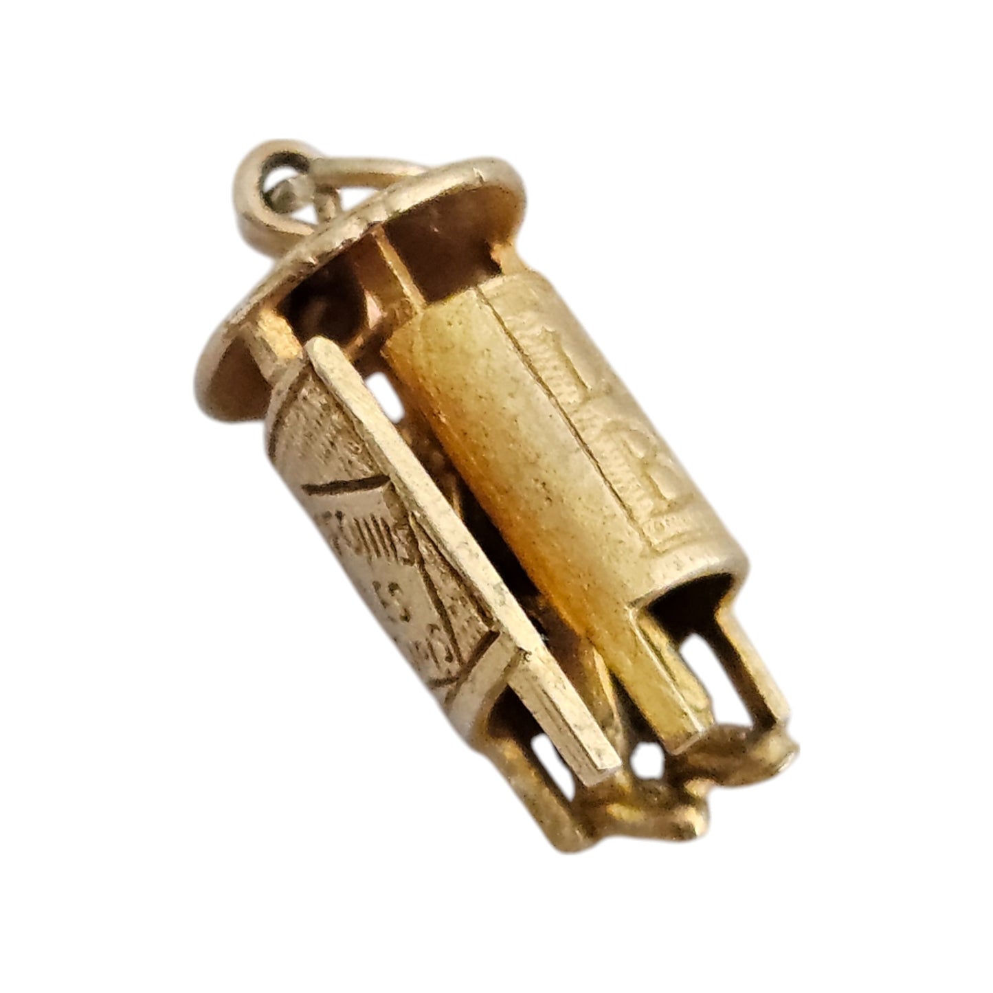 9ct 375 Yellow Gold La Bog Articulated Charm 1963 L 1.8 cm 2.9 g.