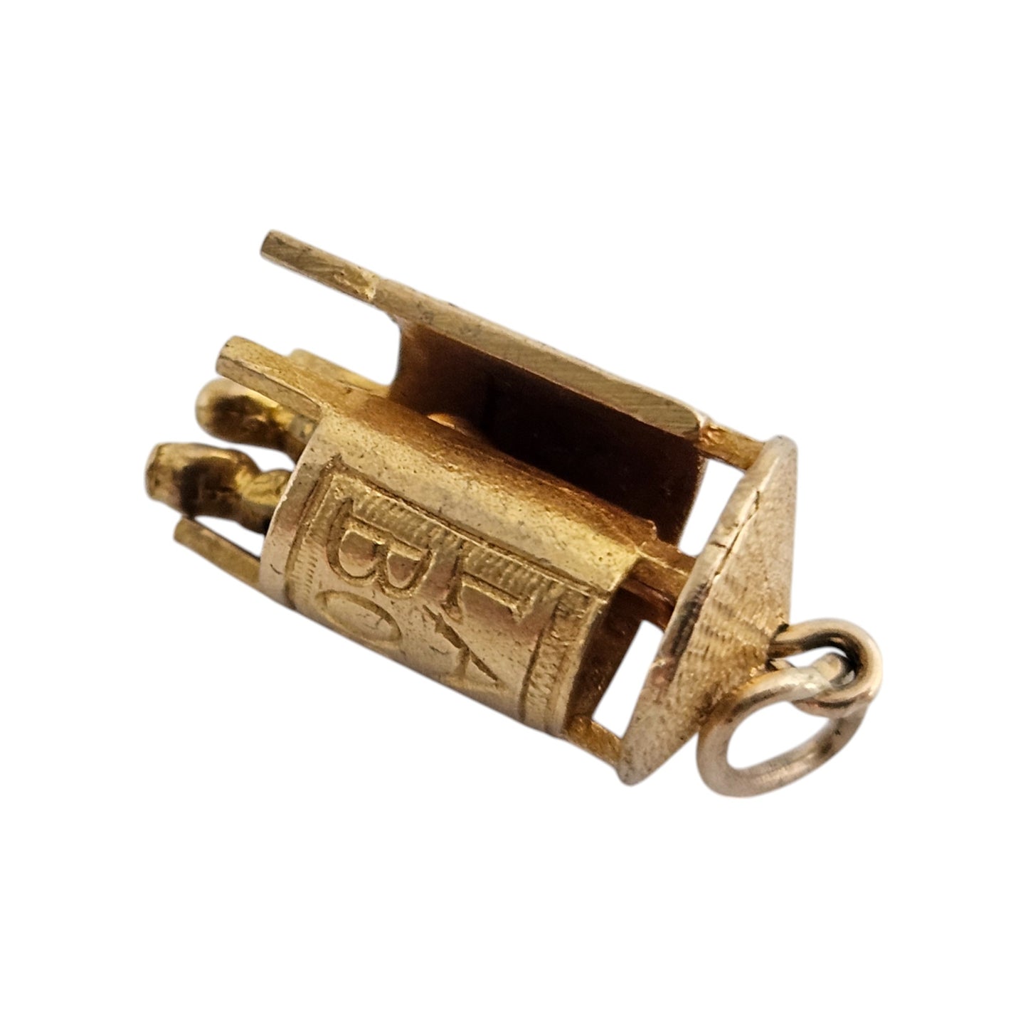 9ct 375 Yellow Gold La Bog Articulated Charm 1963 L 1.8 cm 2.9 g.