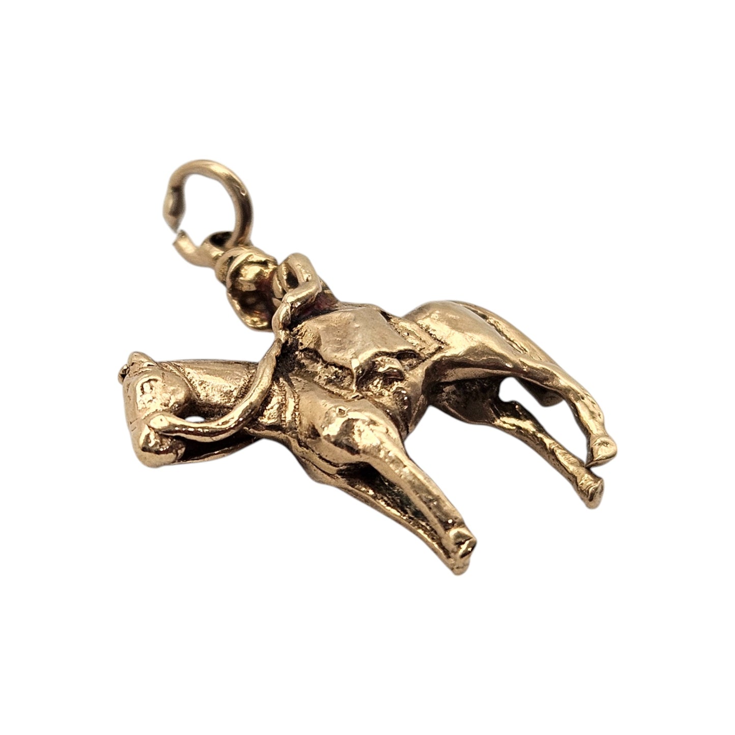 9ct 375 Yellow Gold Lady Godiva Charm 1954 L 1.9 cm 3.0 g.