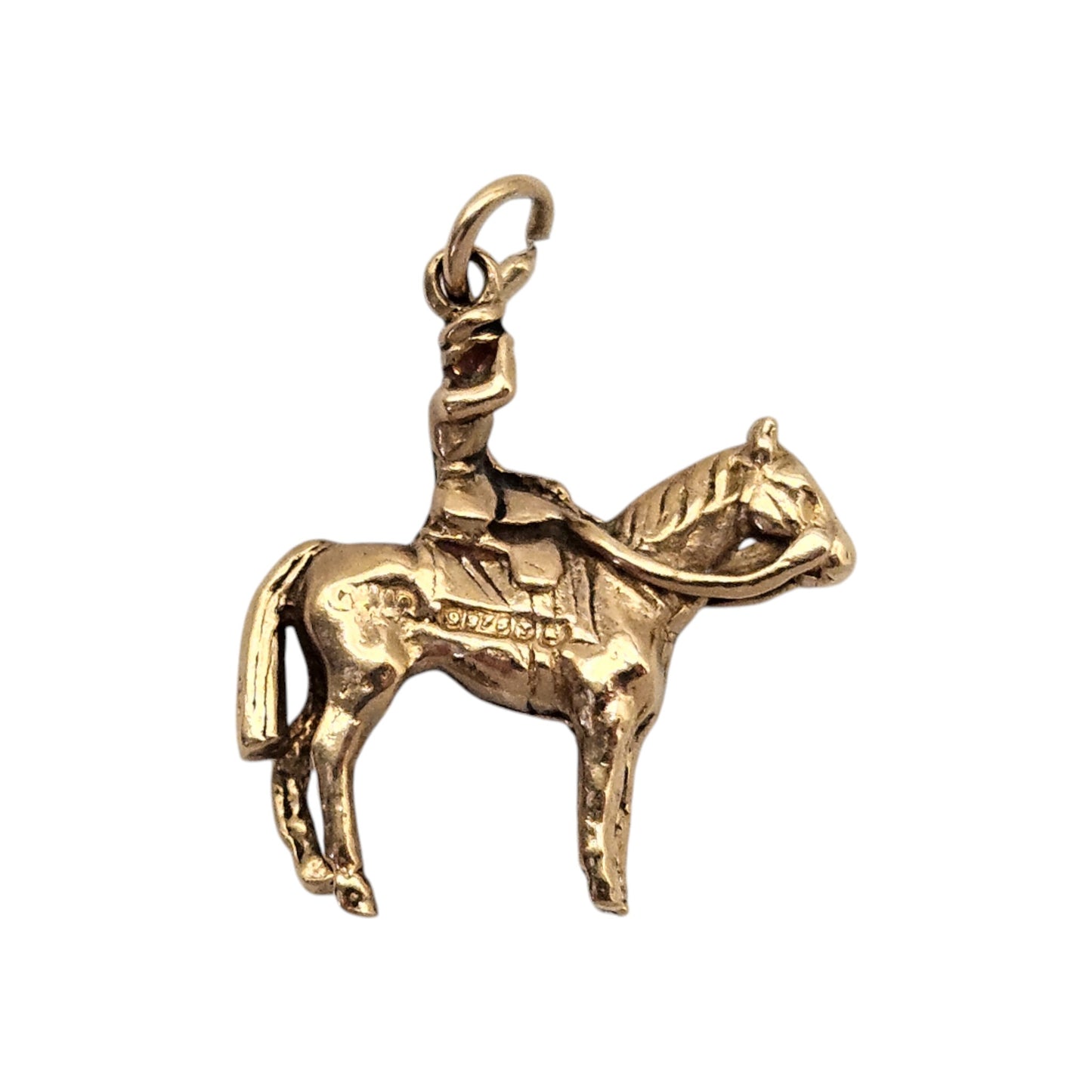 9ct 375 Yellow Gold Lady Godiva Charm 1954 L 1.9 cm 3.0 g.