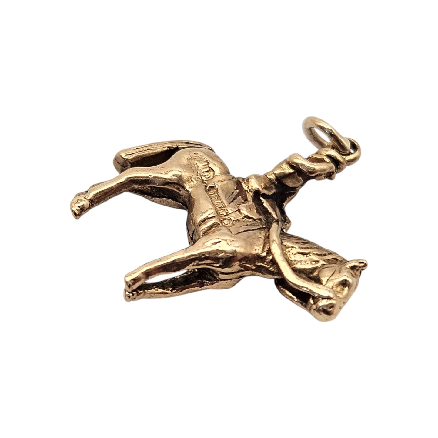 9ct 375 Yellow Gold Lady Godiva Charm 1954 L 1.9 cm 3.0 g.