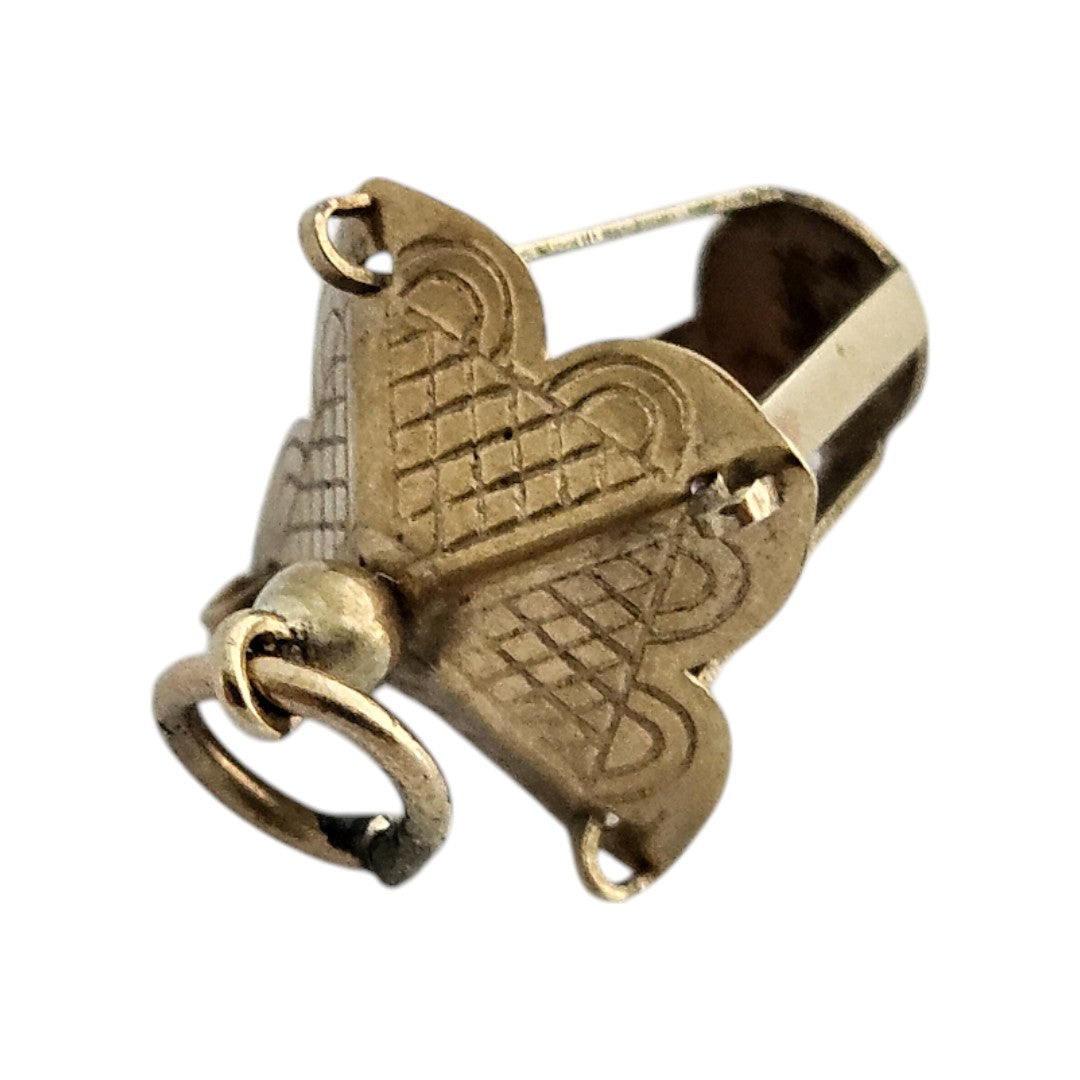 9ct 375 Yellow Gold Lantern Charm 1977 L 1.6 cm 1.2 g.